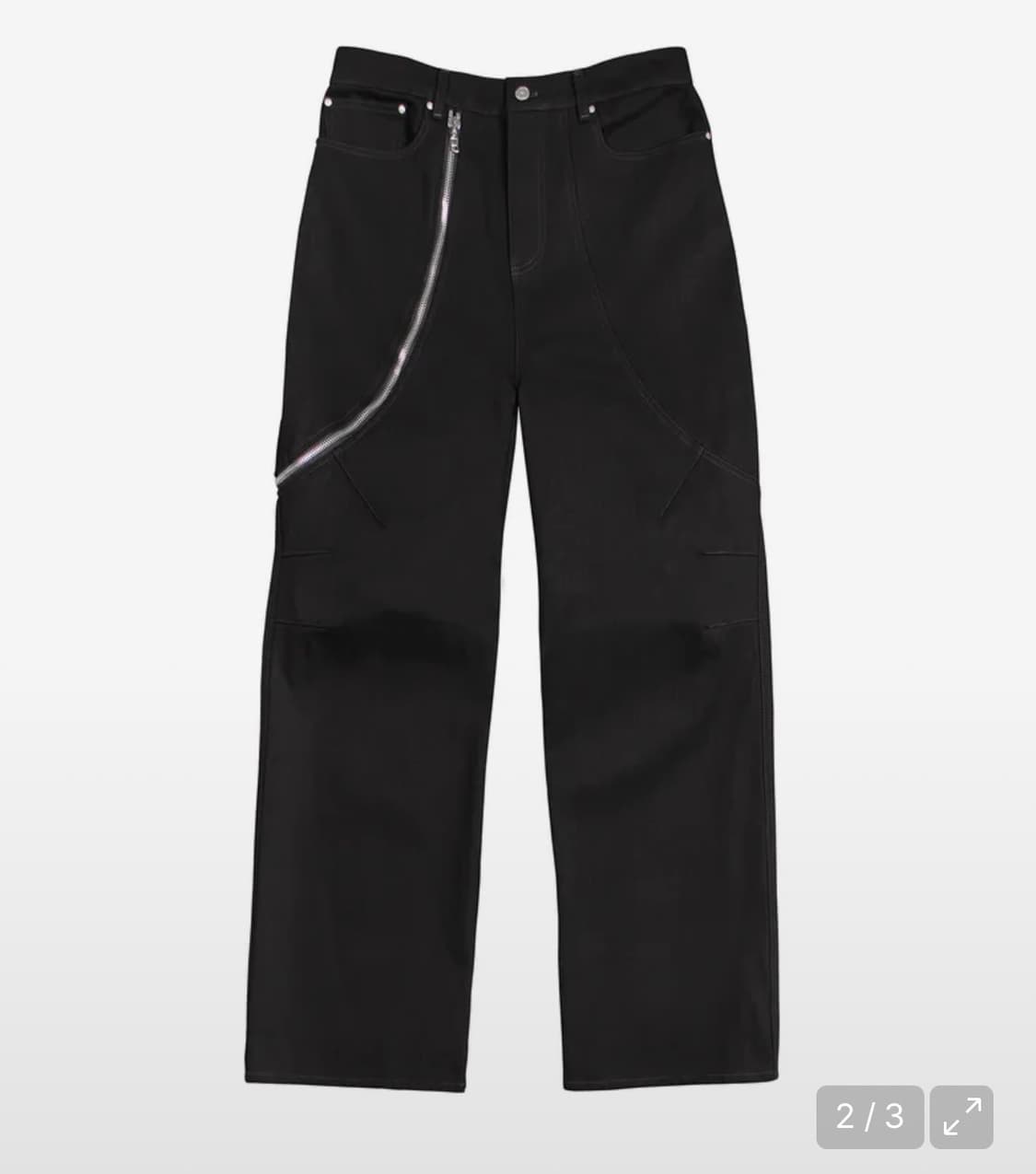 판매) FAR CHAIN EFFECT JEANS_BLACK 상품이미지1