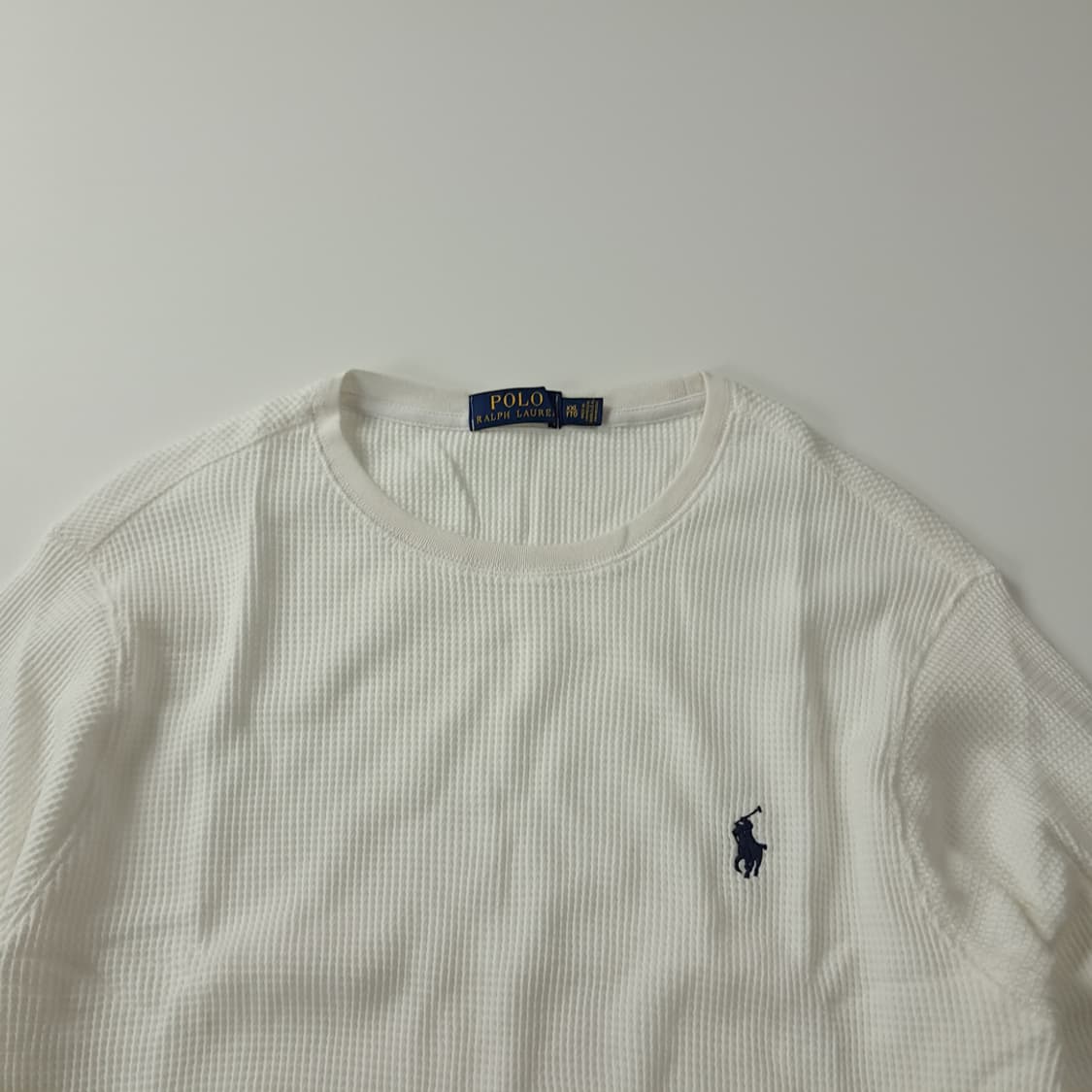 CK343 2XL 폴로 화이트 와플 티셔츠 상품이미지2