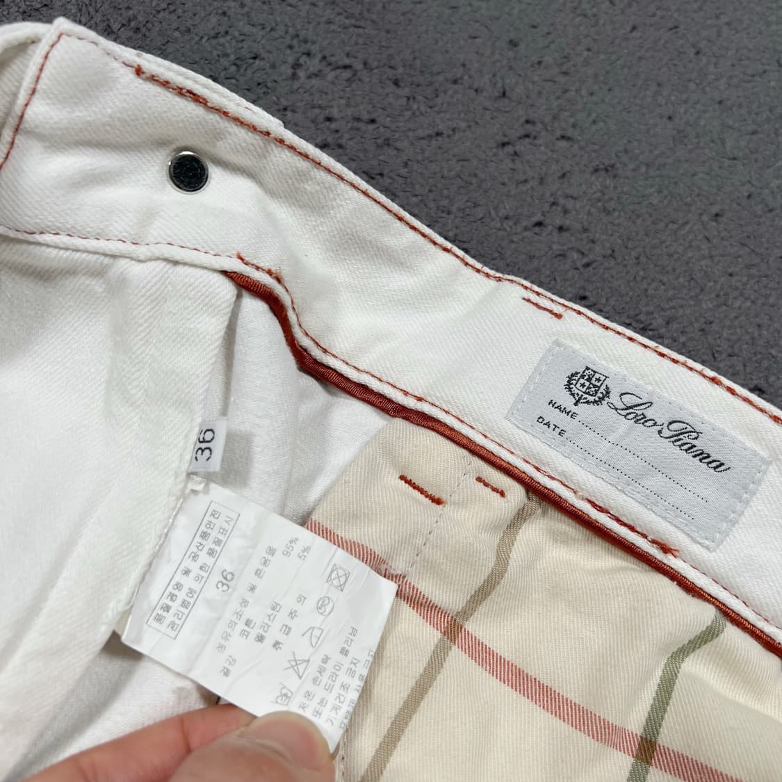 Loro Piana 로로 피아나 화이트 코튼 팬츠  상품이미지10