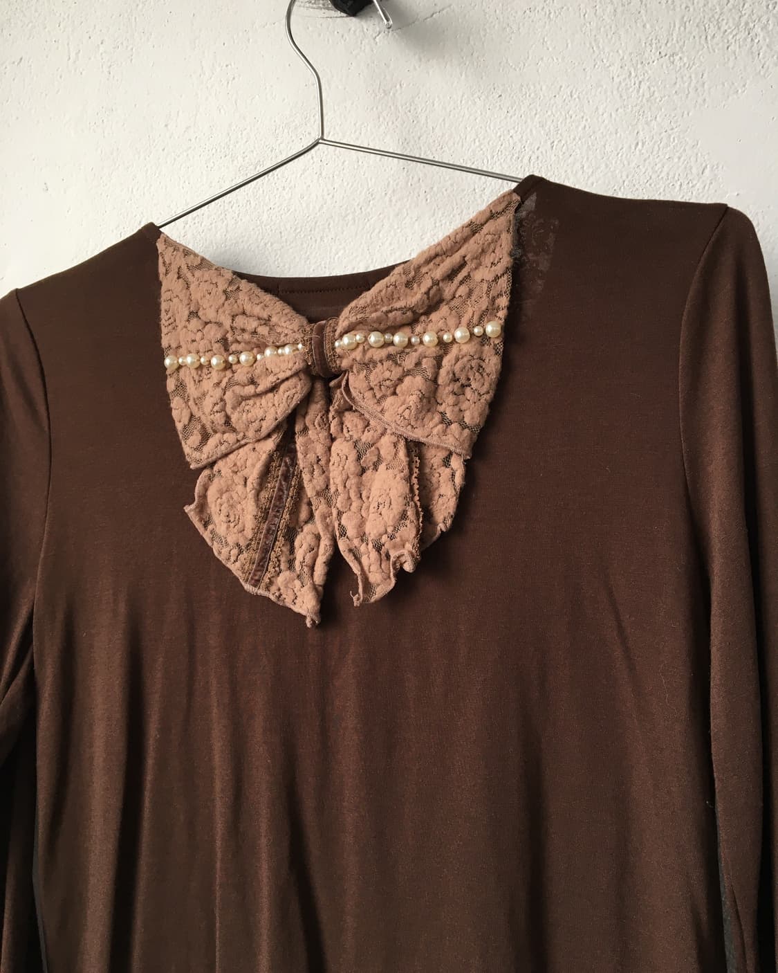 Axes femme lace ribbon point sleeve 상품이미지5