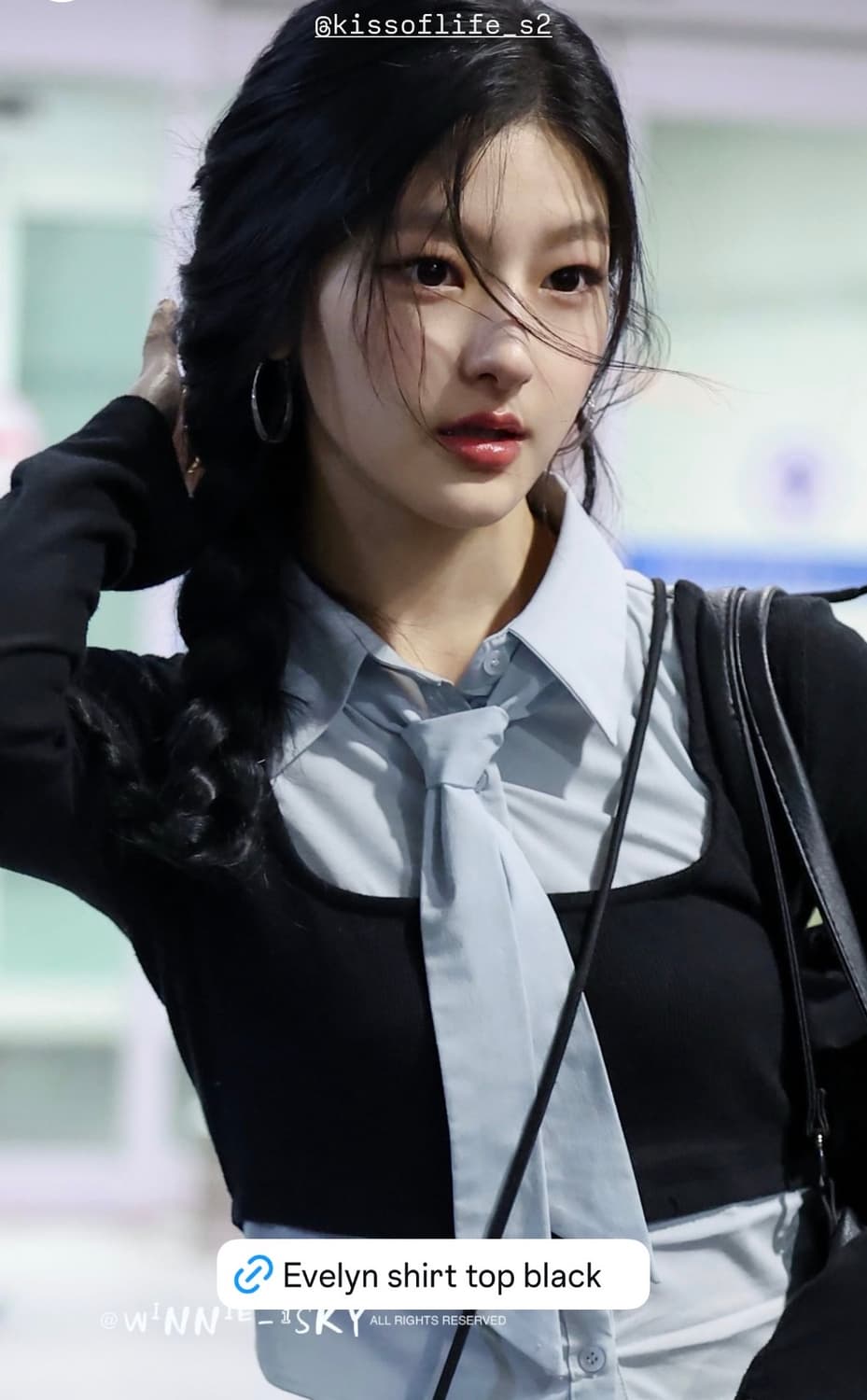 페인오어플레져 에블린 셔츠탑 블랙M 상품이미지1