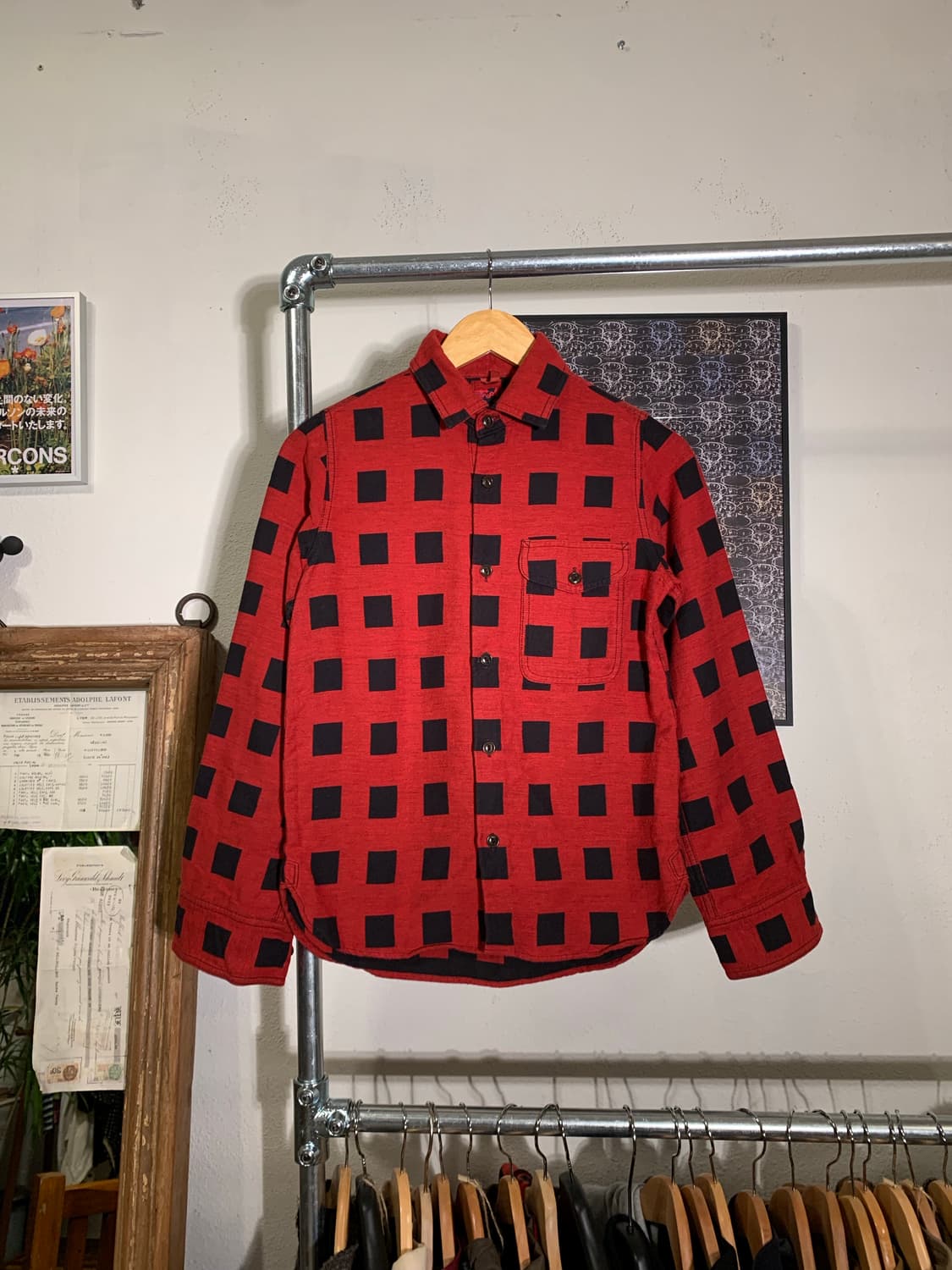 브루나보인 스퀘어 체크 플란넬 셔츠 상품이미지1