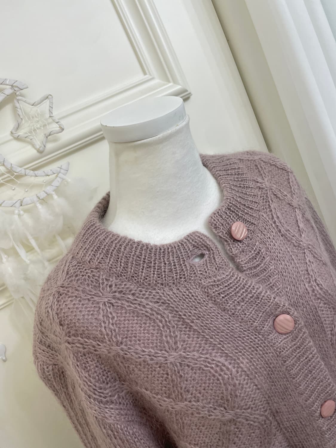 lavender over hairy winter cardigan 상품이미지7