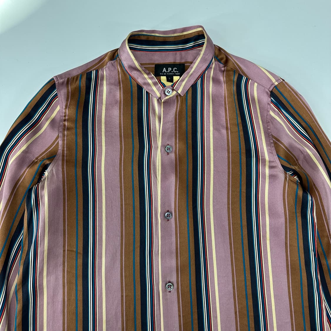 아페쎄 프랑스 정품 실크 스트라이프 셔츠 상품이미지2