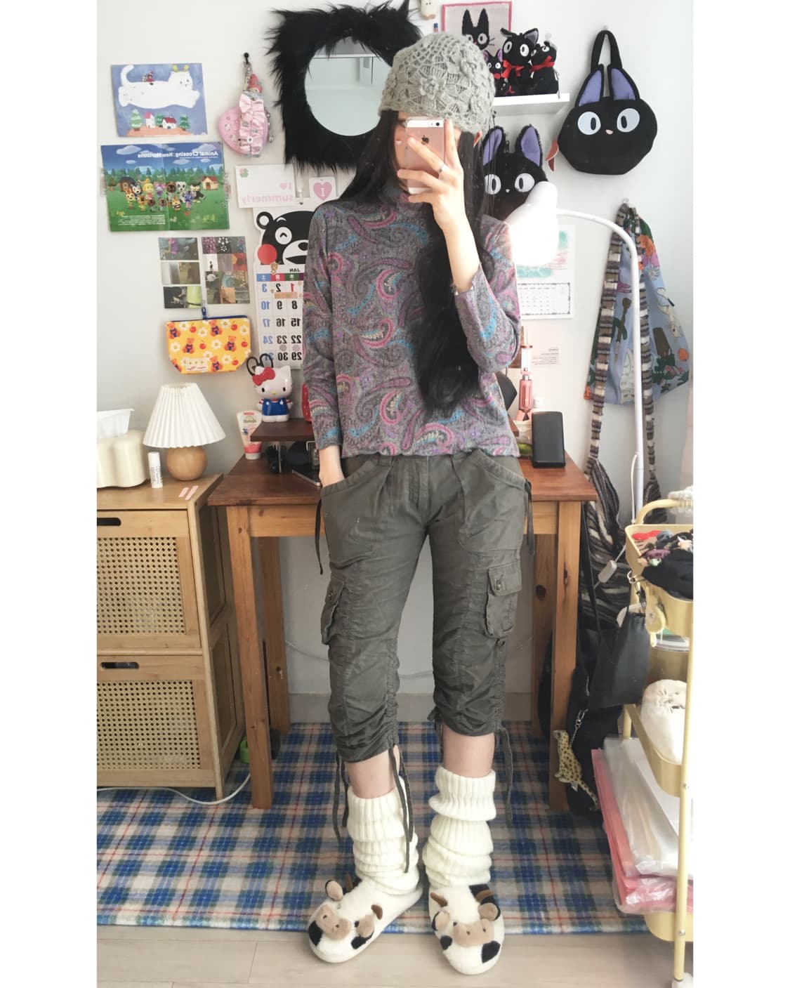 vintage paisley long sleeve purple 상품이미지2