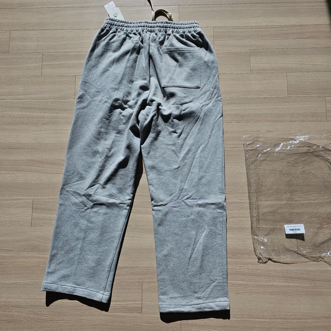 32 새제품 세븐셀라 프리미엄 스웨트 원턱 절개 팬츠 바지 멜란지 그레이 상품이미지2