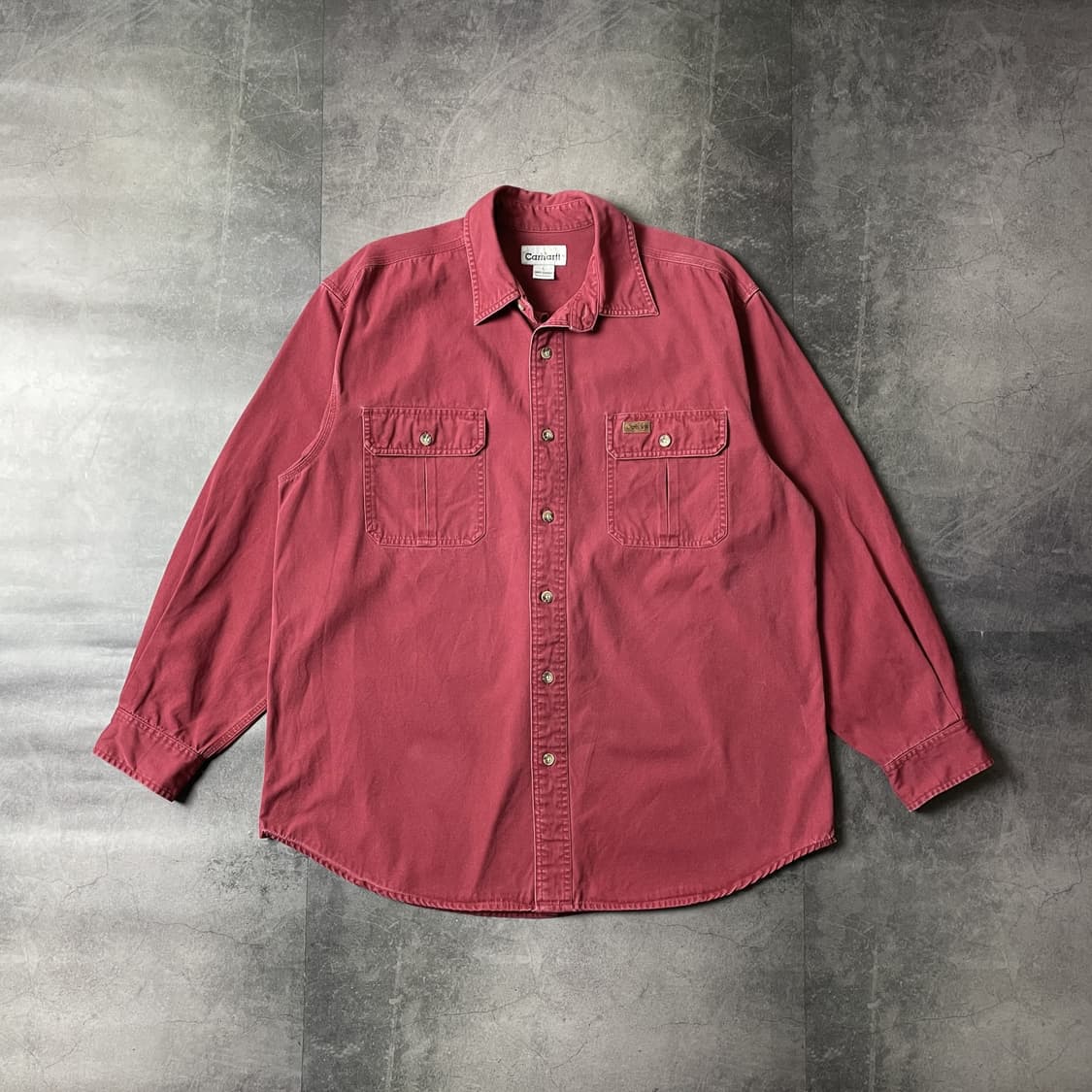 CARHARTT 칼하트 빈티지 레드 코튼 워크셔츠 A00339 상품이미지1