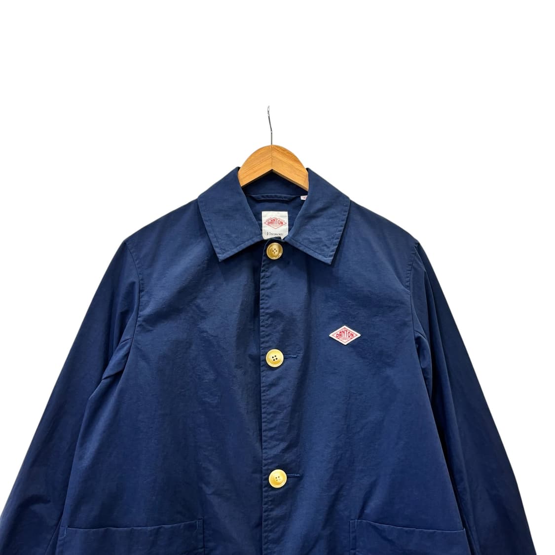 단톤 네이비 나일론 코트 상품이미지2