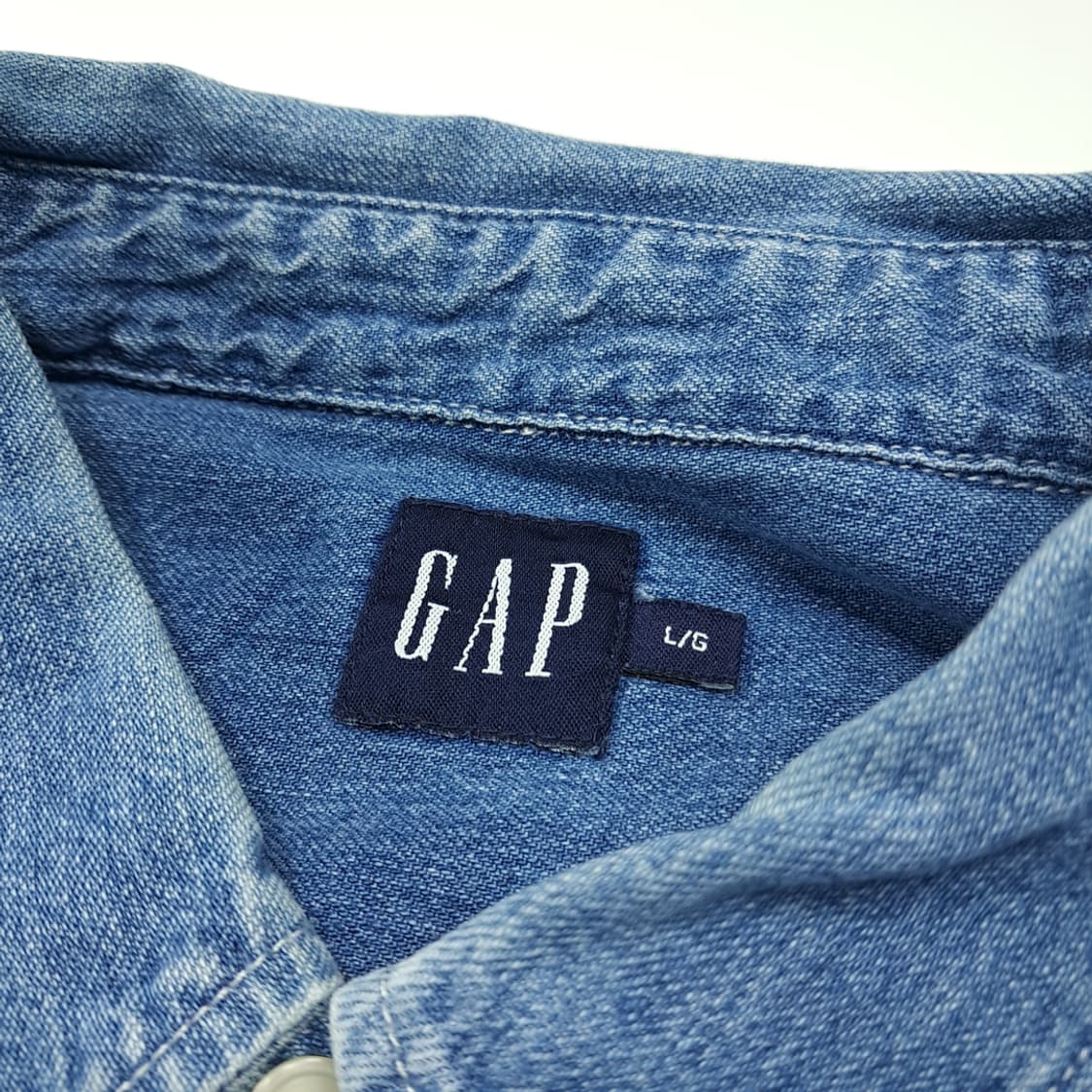 CL232 L 갭 90s 올드갭 데님 버튼다운 셔츠 남방 상품이미지3