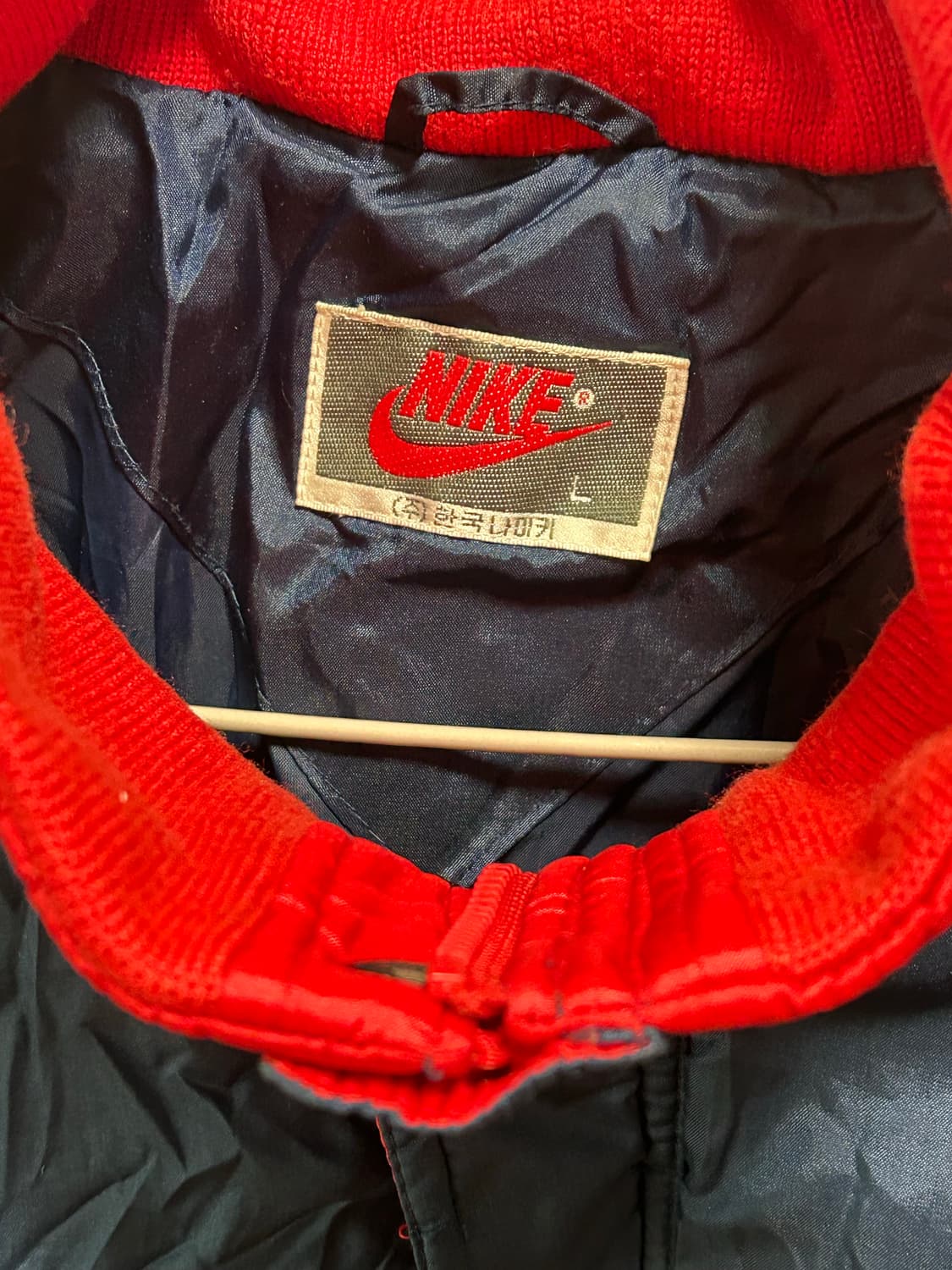 나이키 80년대 빈티지 퀄팅 자켓 네이비 L 상품이미지2