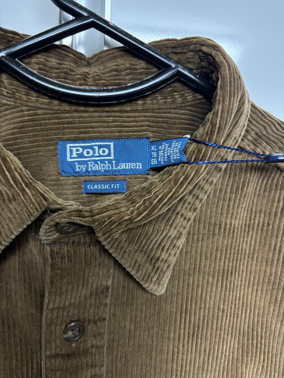 [XL] 폴로 클래식핏 스웨이드 패치 코듀로이 셔츠 상품이미지5