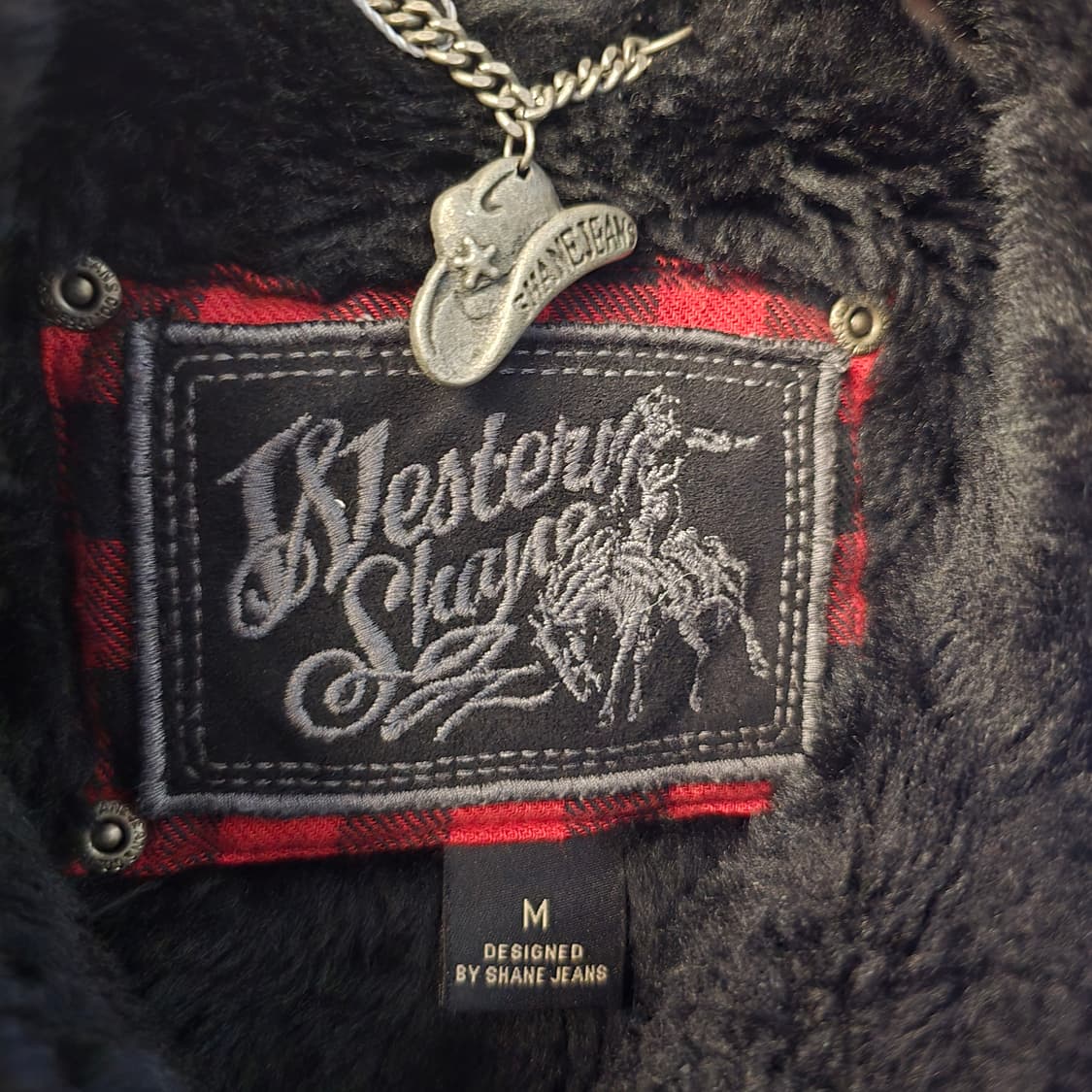 SHANE JEANS 쉐르파 웨스턴  블랙 데님 트러커  상품이미지3