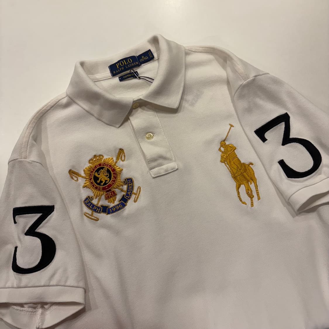 [M] 폴로 랄프로렌 치프키프 넘버3 반팔 카라티 화이트 C918 상품이미지3