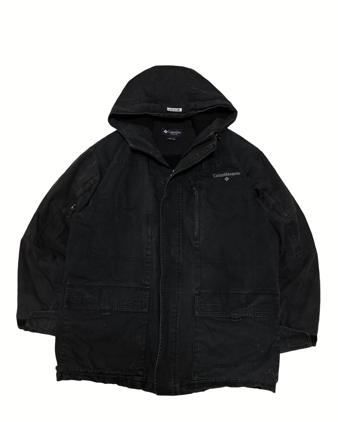 컬럼비아 블랙 워시드 후드 워크자켓 상품이미지1