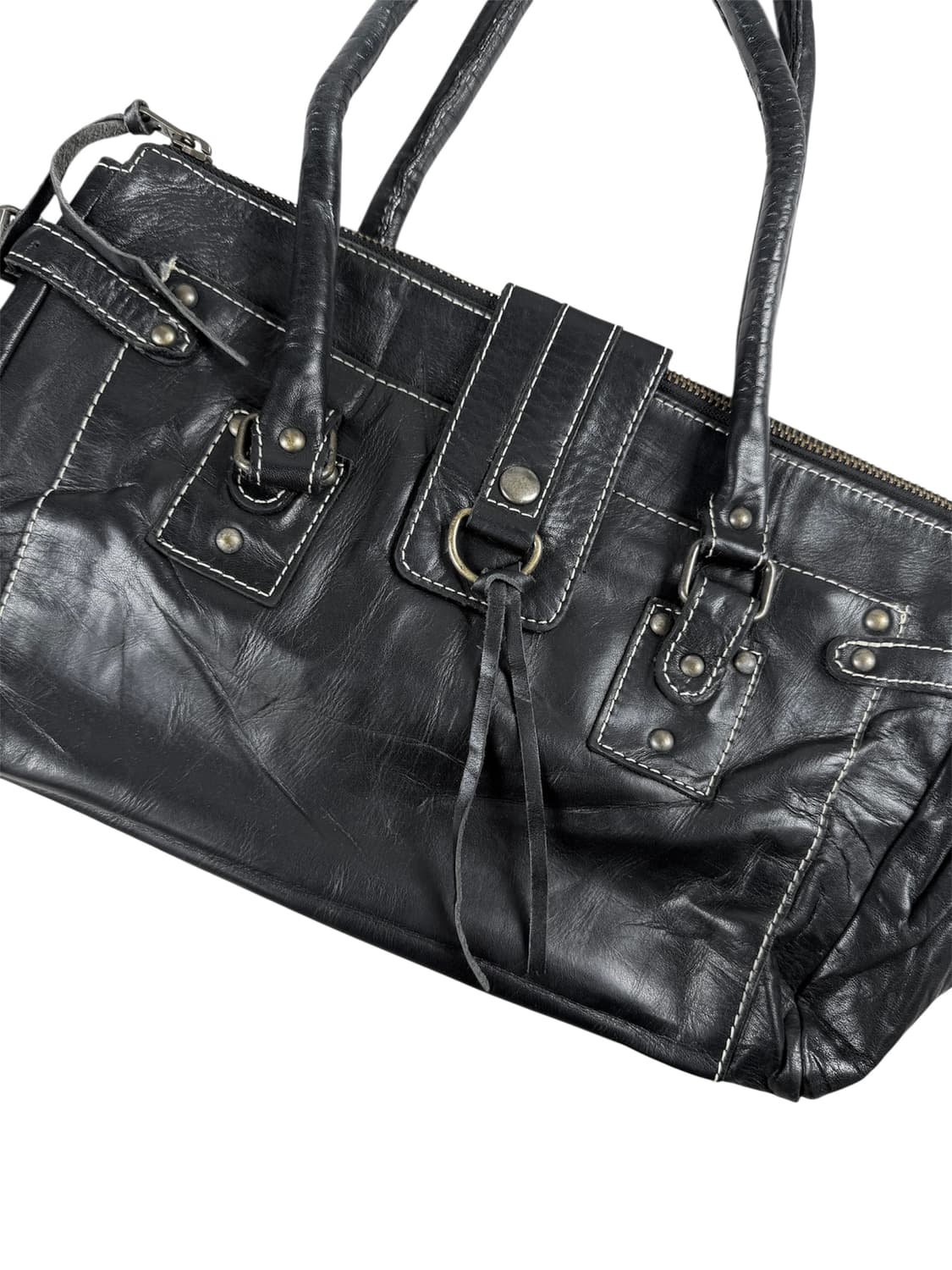 JPN 스터드 레더 토트백 상품이미지2