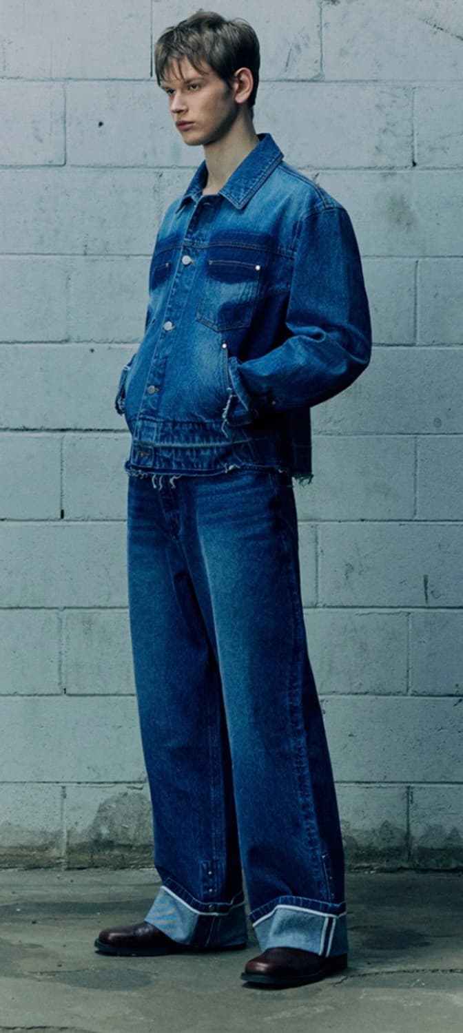 언지미크 롤업 데님 새제품 상품이미지2