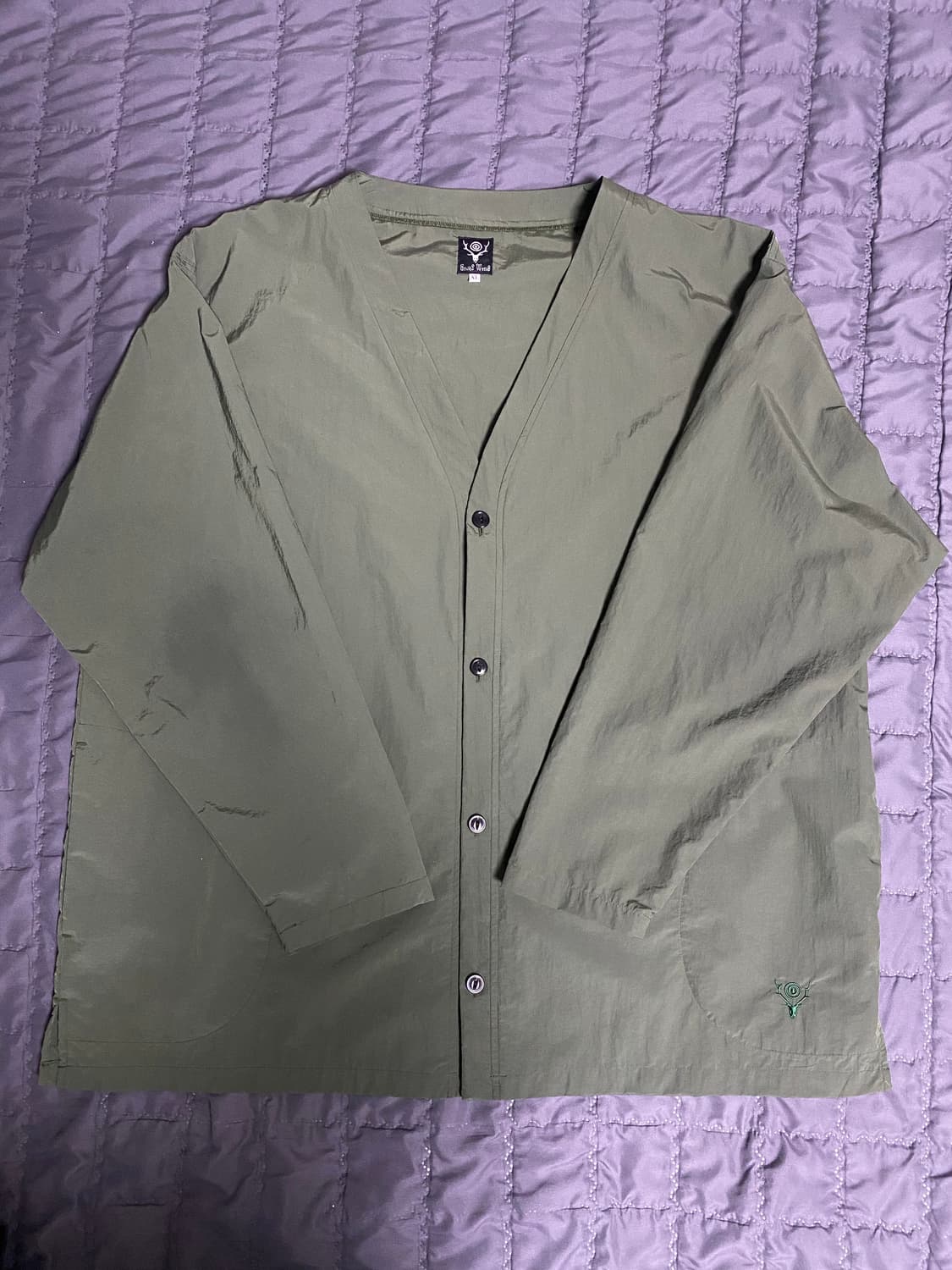 South2West8남이서팔 브이넥 가디건 자켓 나일론 타프타  상품이미지5