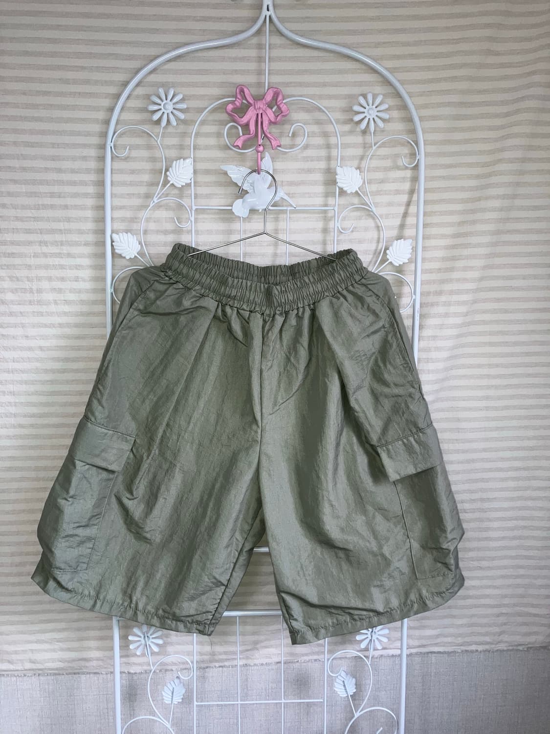 빈티지 카키 카고 버뮤다 팬츠 y2k 스트릿 갸루 펑키475 상품이미지2