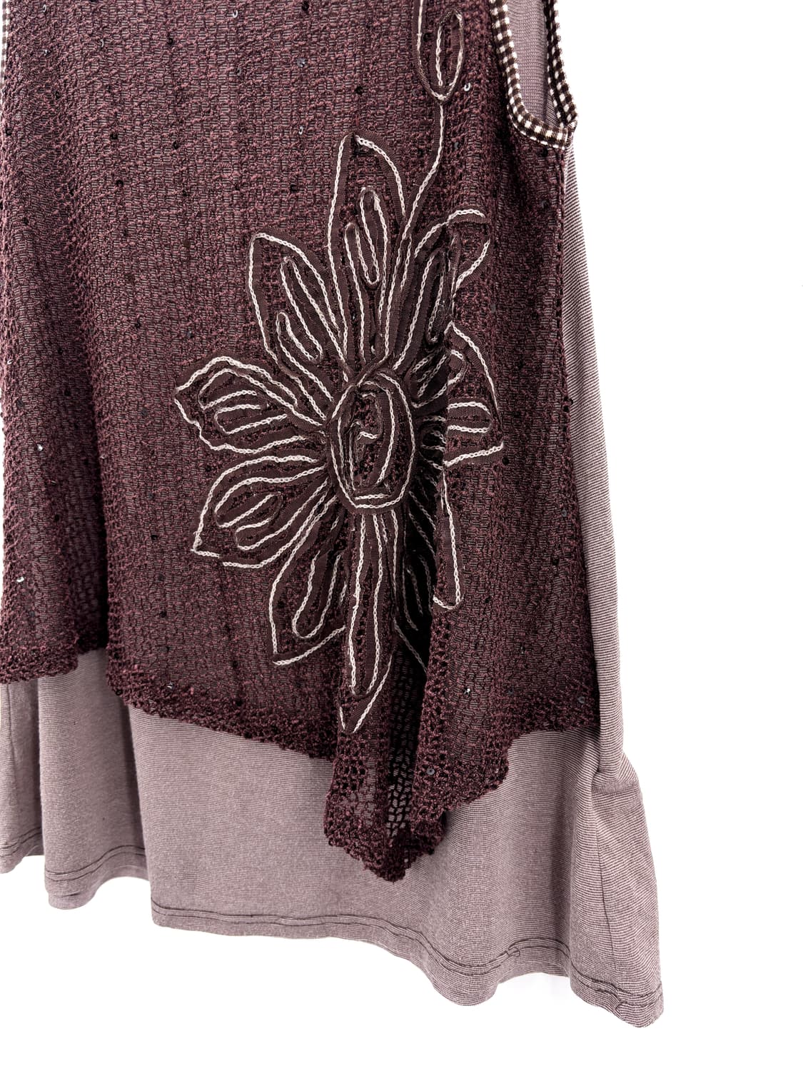 빈티지 플라워 아플리케 슬리브리스 상품이미지4