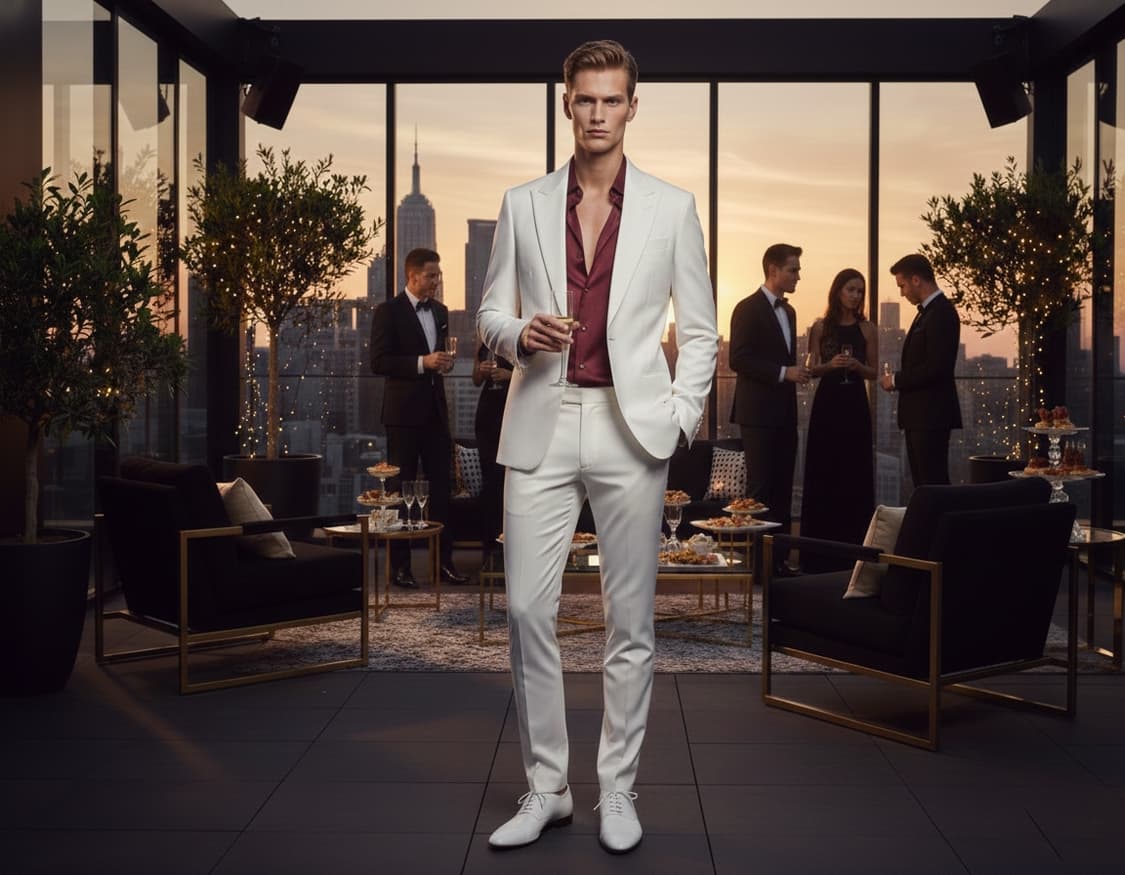 [새상품] 정품 엠포리오 아르마니 화이트 럭셔리 싱글 블레이저 상품이미지1