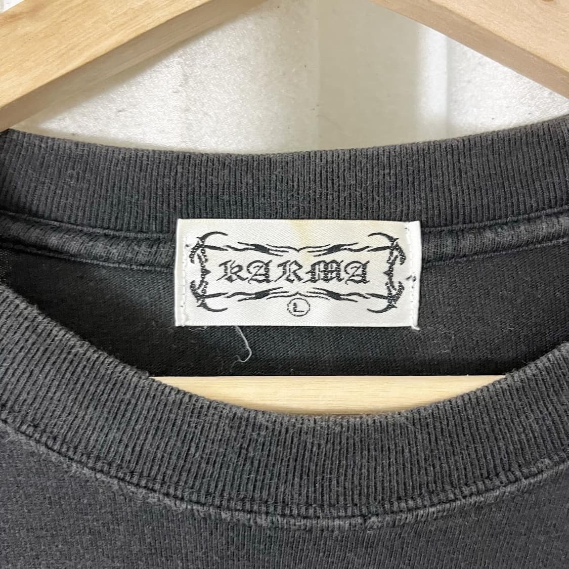 빈티지 블랙 프린팅 포인트 롱슬리브 상품이미지7