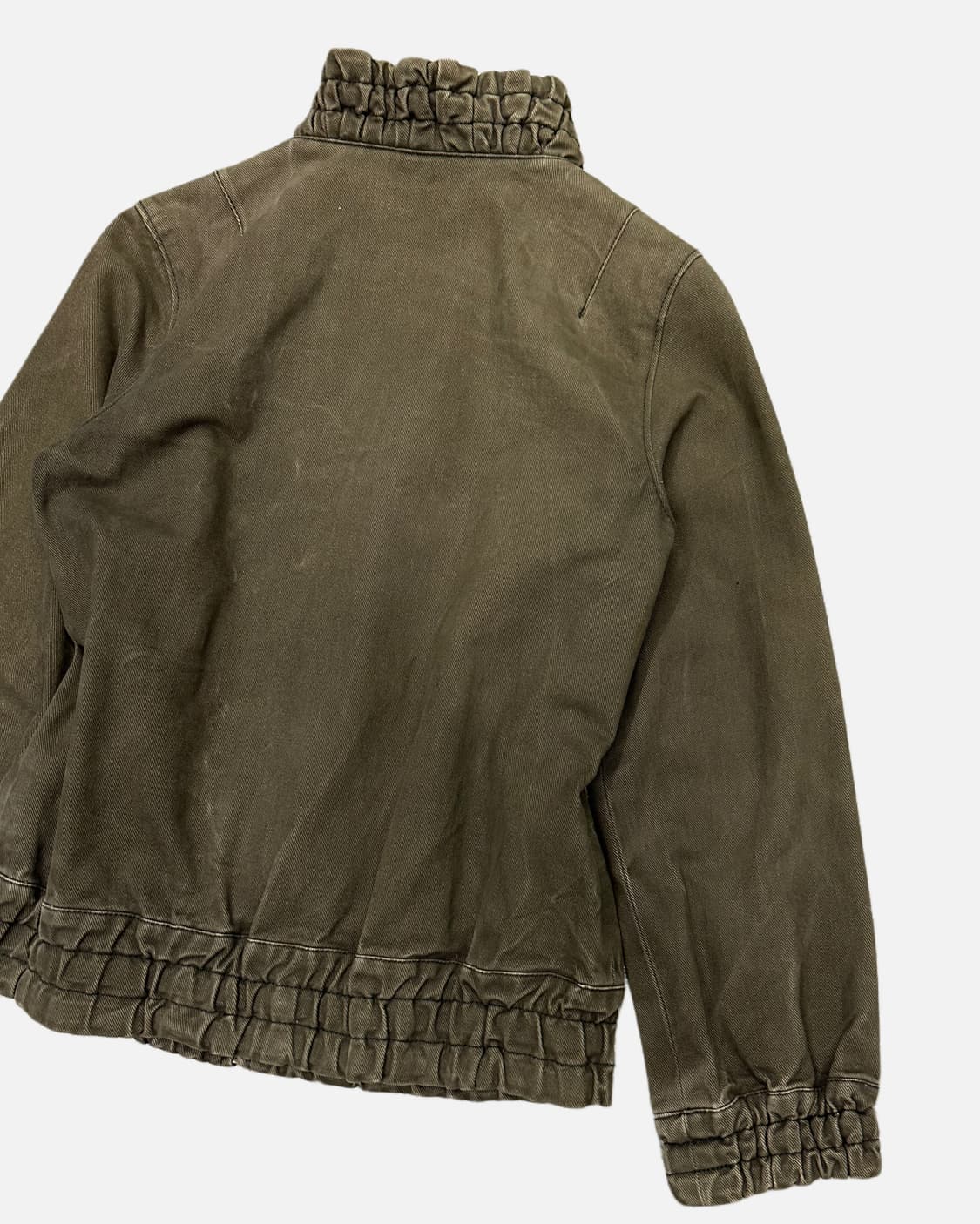 washed khaki gathered jacket 상품이미지5