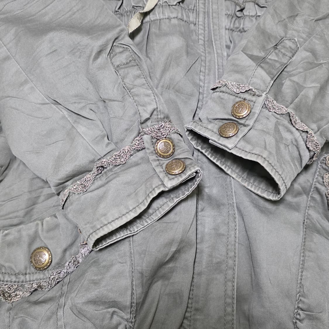 엑시즈팜 레이스 카키 야상 점퍼 그런지페어리 모리 너드 상품이미지5