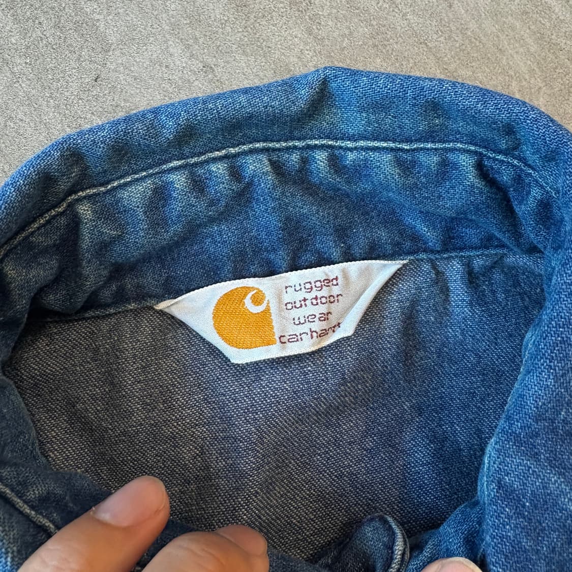 칼하트 정품 오리지널 데님 웨스턴 긴팔 셔츠 상품이미지5