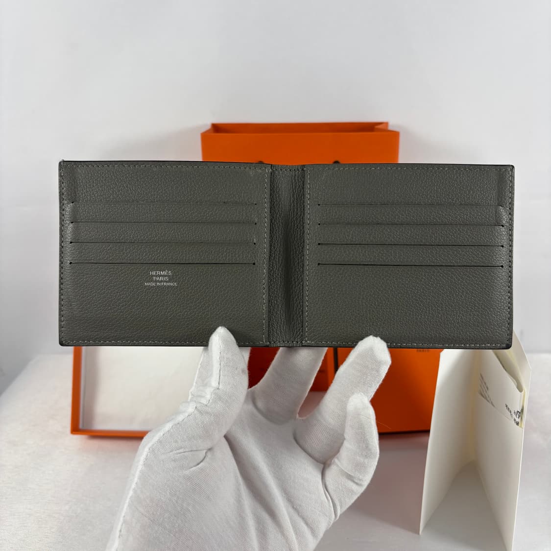 (풀구성,정품보증서)에르메스 시티즌 블루드프랑스 반지갑 그리스 상품이미지5