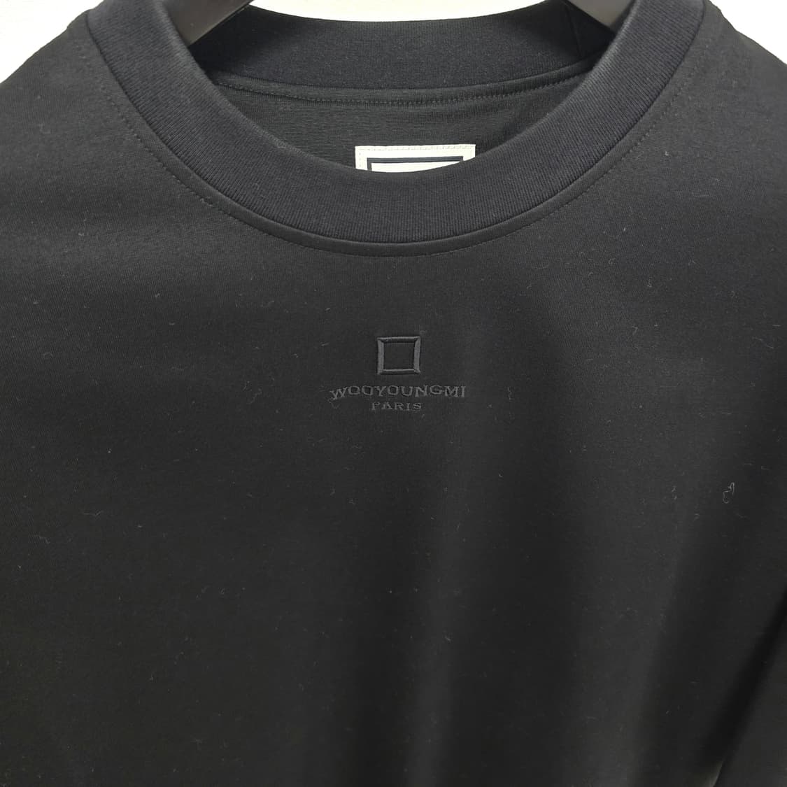 25ss 우영미 로고 코튼 오버핏 반팔 티셔츠 50사이즈 블랙 판매 상품이미지2