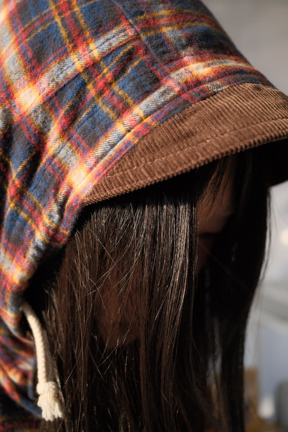 Flannel check long hood shirt 상품이미지4