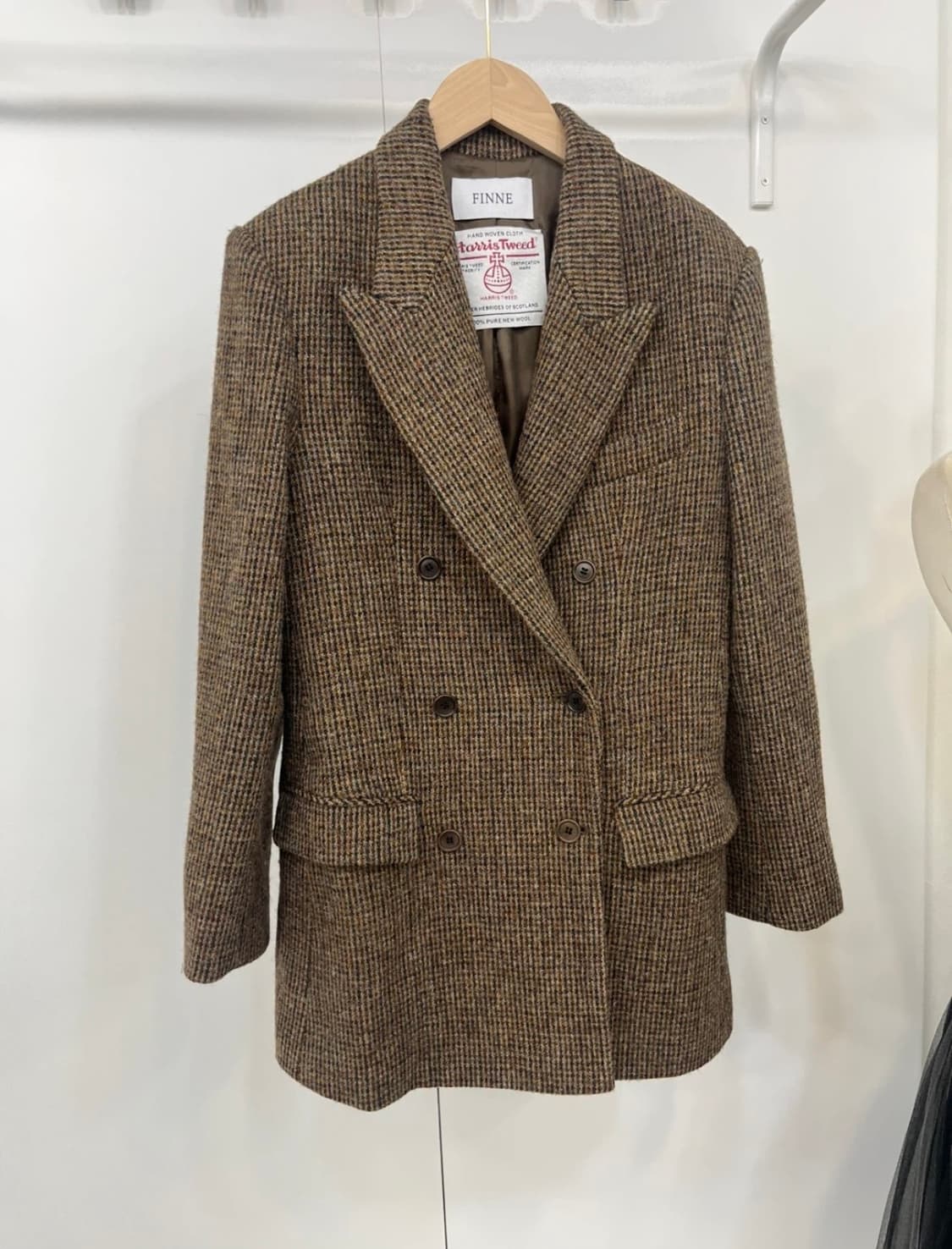FINNE 핀느 해리스트위드 더블 자켓 상품이미지1