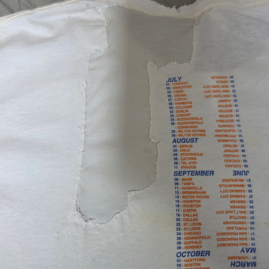 [L] 90s R.E.M Monster 몬스터 보로트래쉬드 빈티지 밴드티 상품이미지6