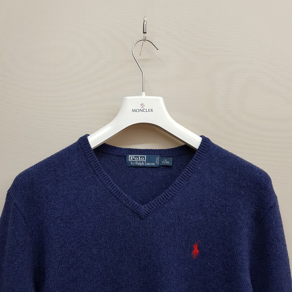 폴로 랄프로렌 브이넥 램스울 니트 m사이즈 상품이미지2
