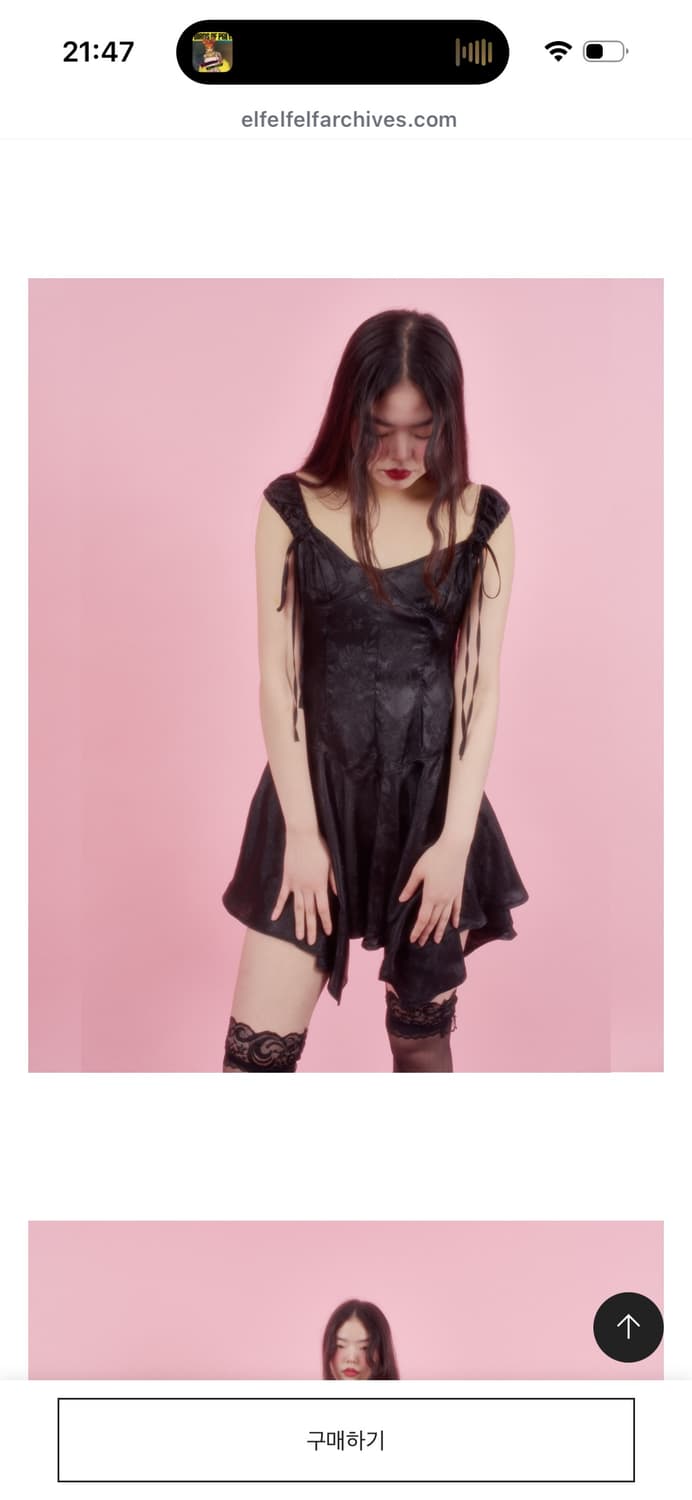 새상품) elfelfelf 엘프엘프엘프 아카이브스 로즈 뷔스티에 드레스 상품이미지2