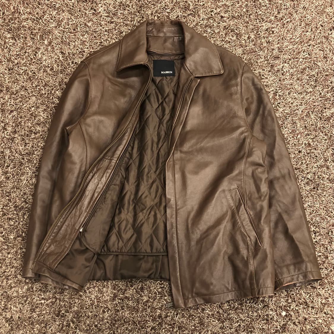 빈티지 양가죽 브라운 레더 가죽 자켓 (내피 탈부착) 상품이미지3