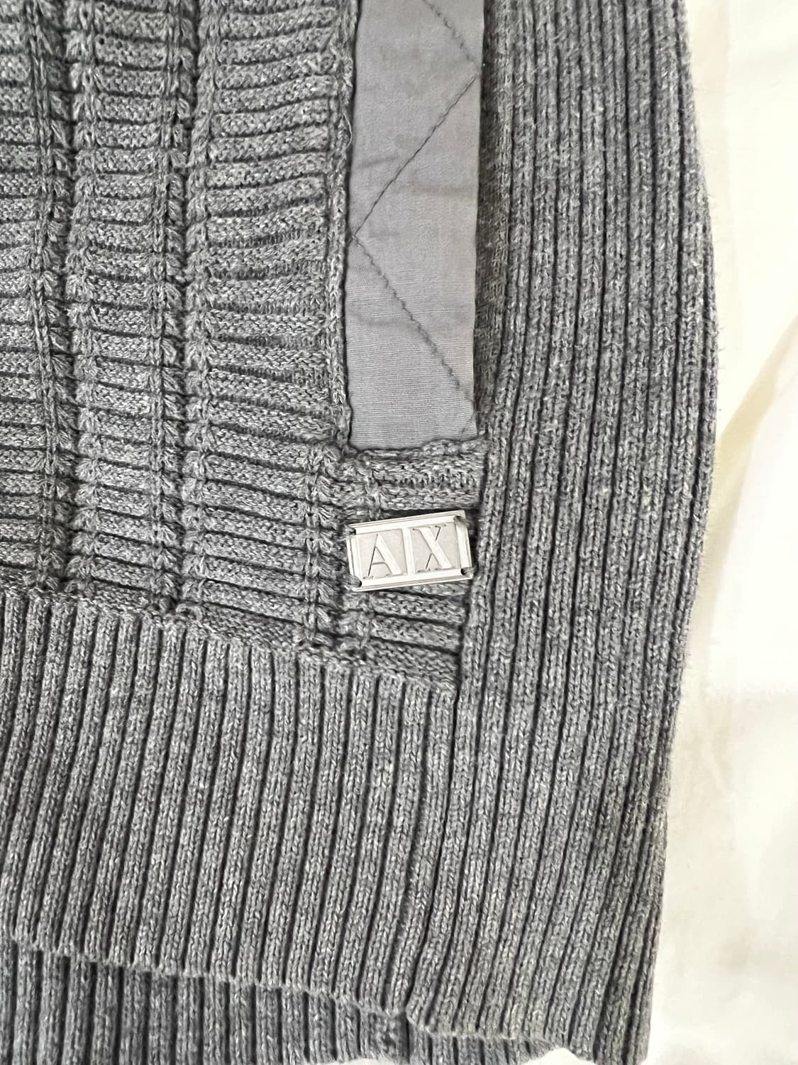 Armani exchange(아르마니 익스체인지) 숄카라 니트 집업 상품이미지5