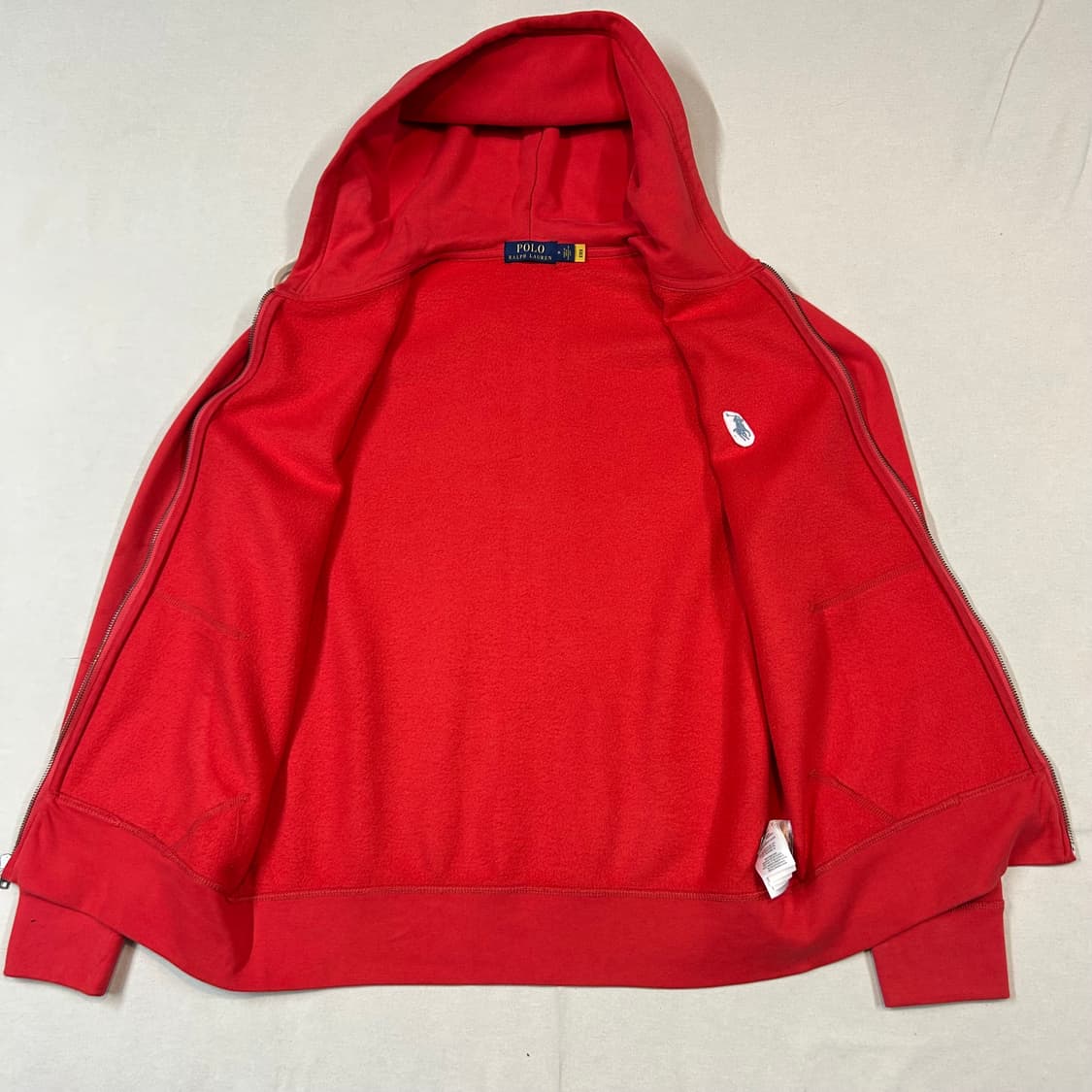 M) 폴로 랄프로렌 레드 후드집업 신형 큐알탭 상품이미지5