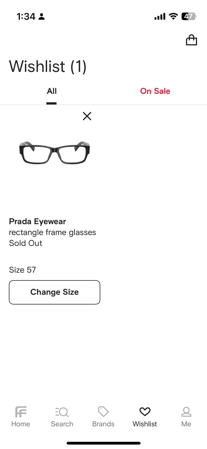 프라다 직사각 프레임 안경 상품이미지5