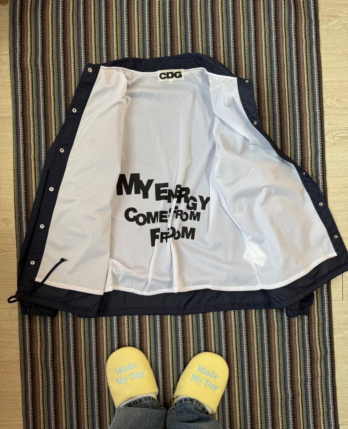 CDG 코치 자켓 네이비 상품이미지4