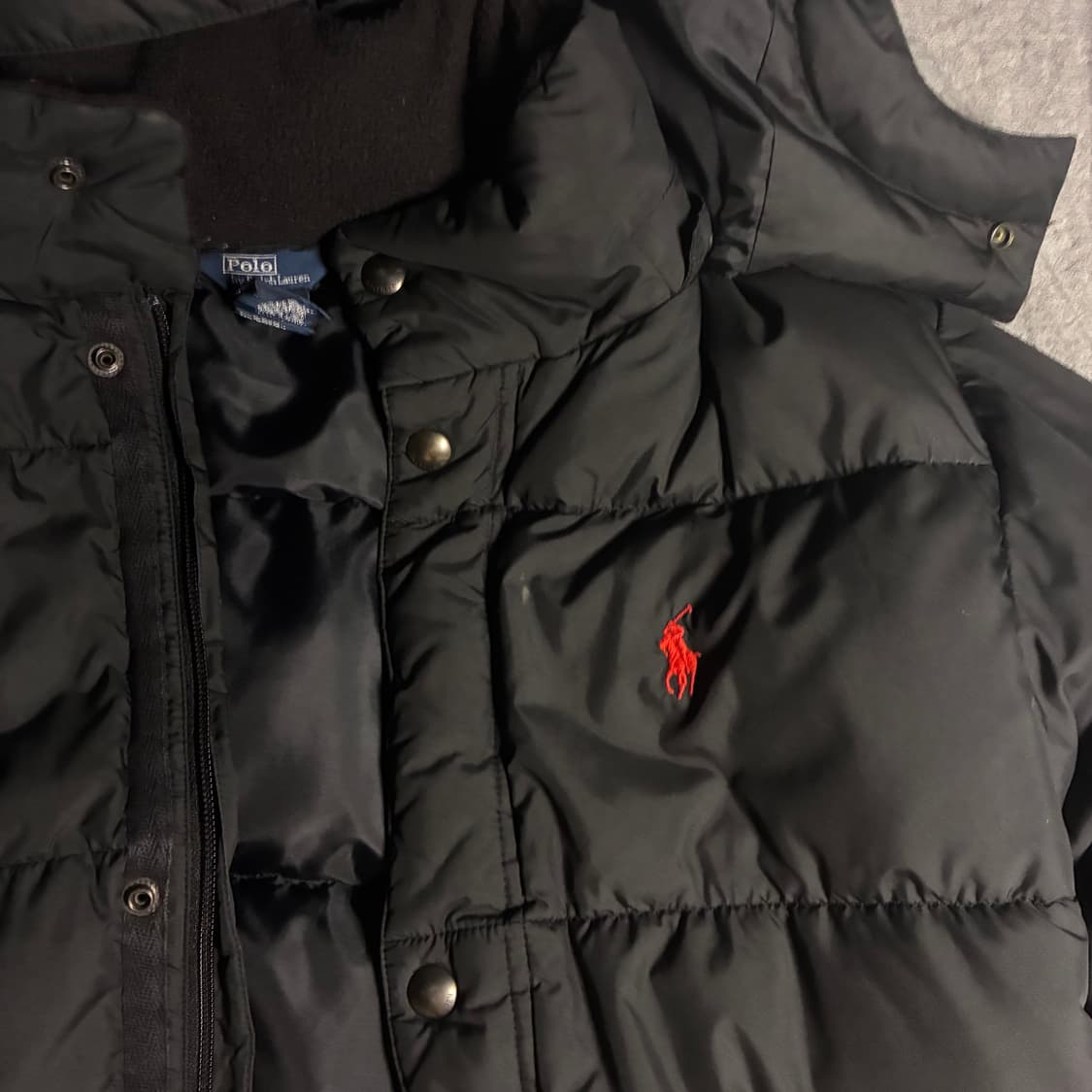 구형 폴로 랄프로렌 블랙 후드 패딩 점퍼 상품이미지3
