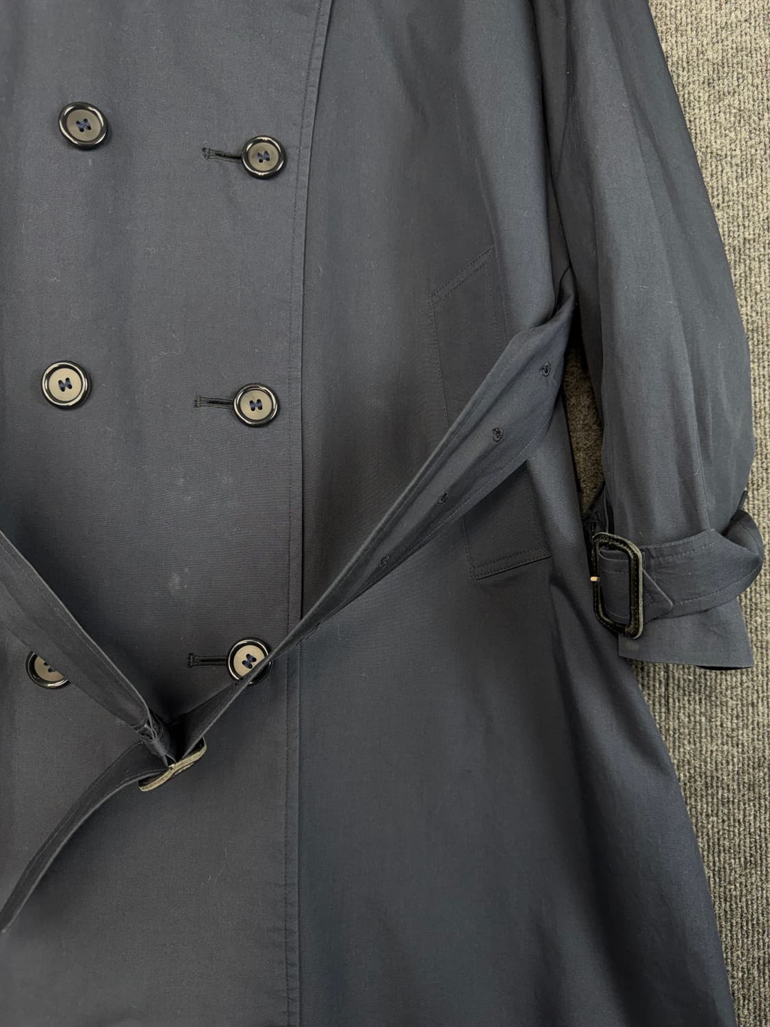 버버리 더블 트렌치코트 / 네이비 상품이미지4