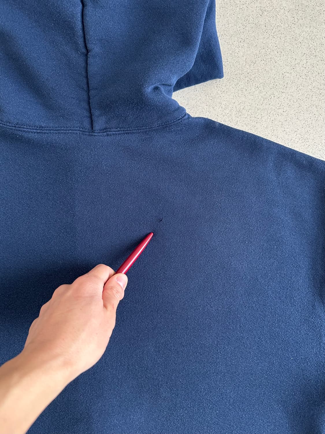 90s 빈티지 러셀 후드집업 네이비 L USA 상품이미지7