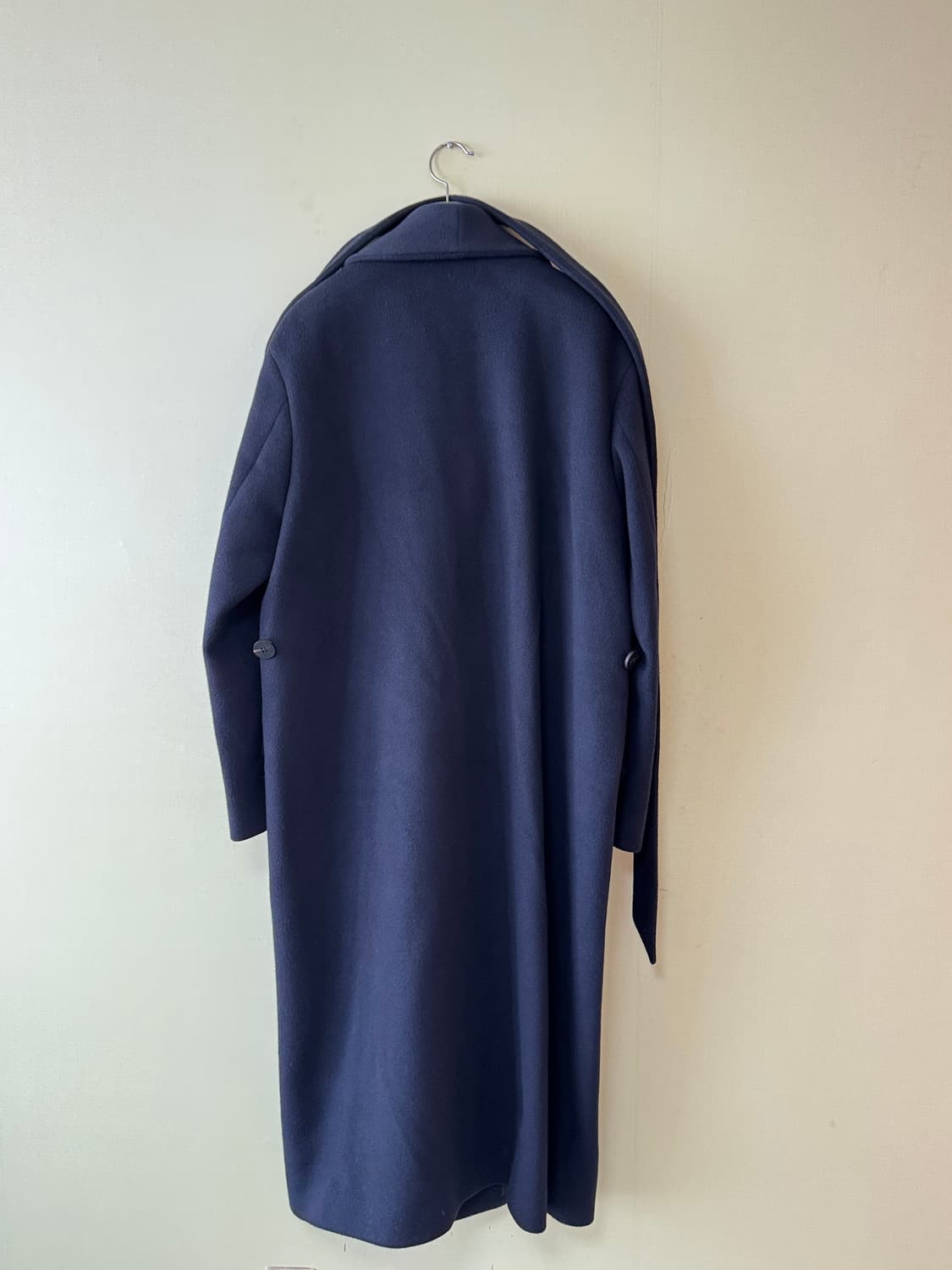 크리드옴므 우영미맛 숄카라 네이비 50사이즈 캐시45울55 상품이미지4