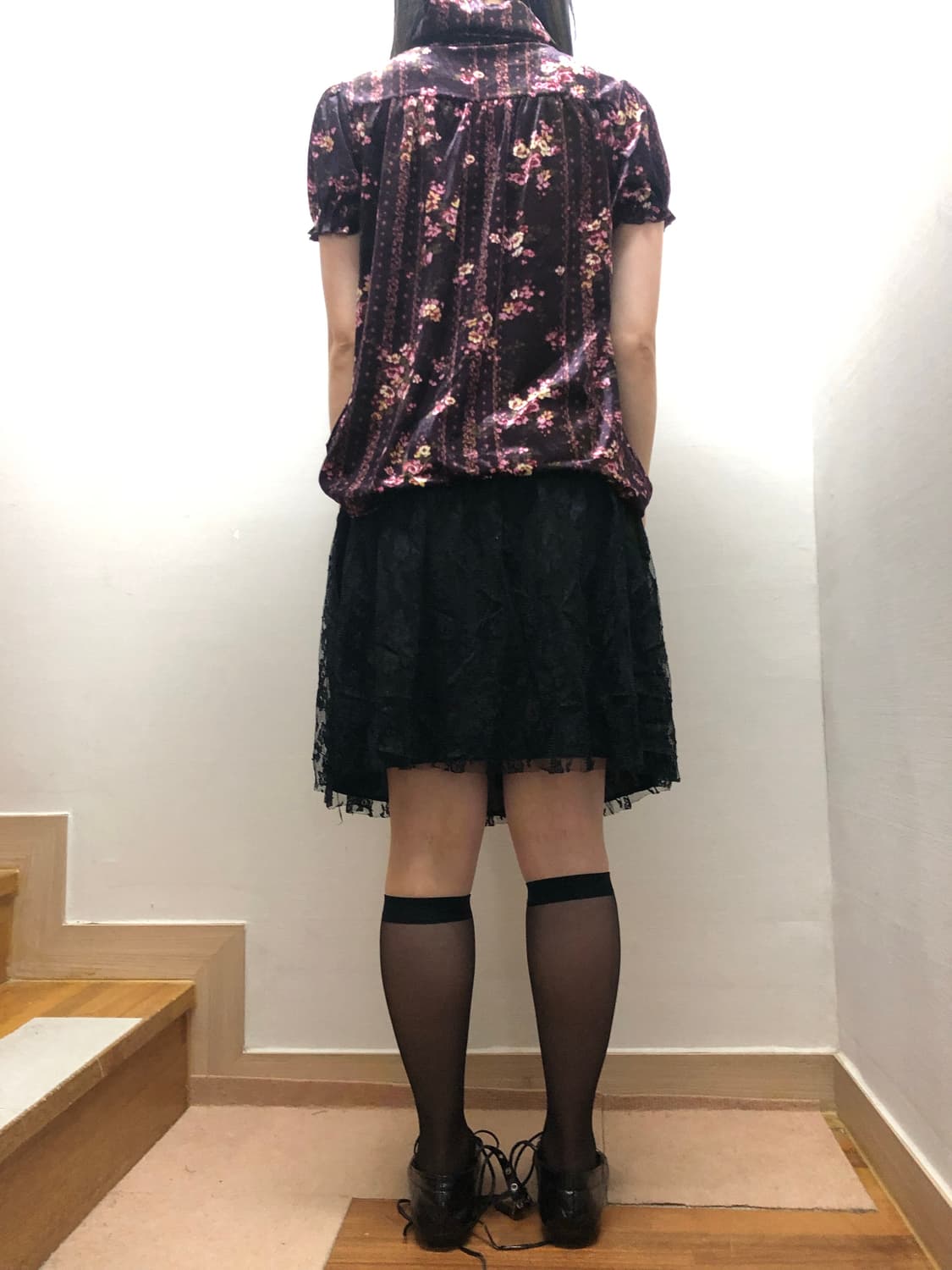빈티지 블랙 레이스 미니 스커트 상품이미지7