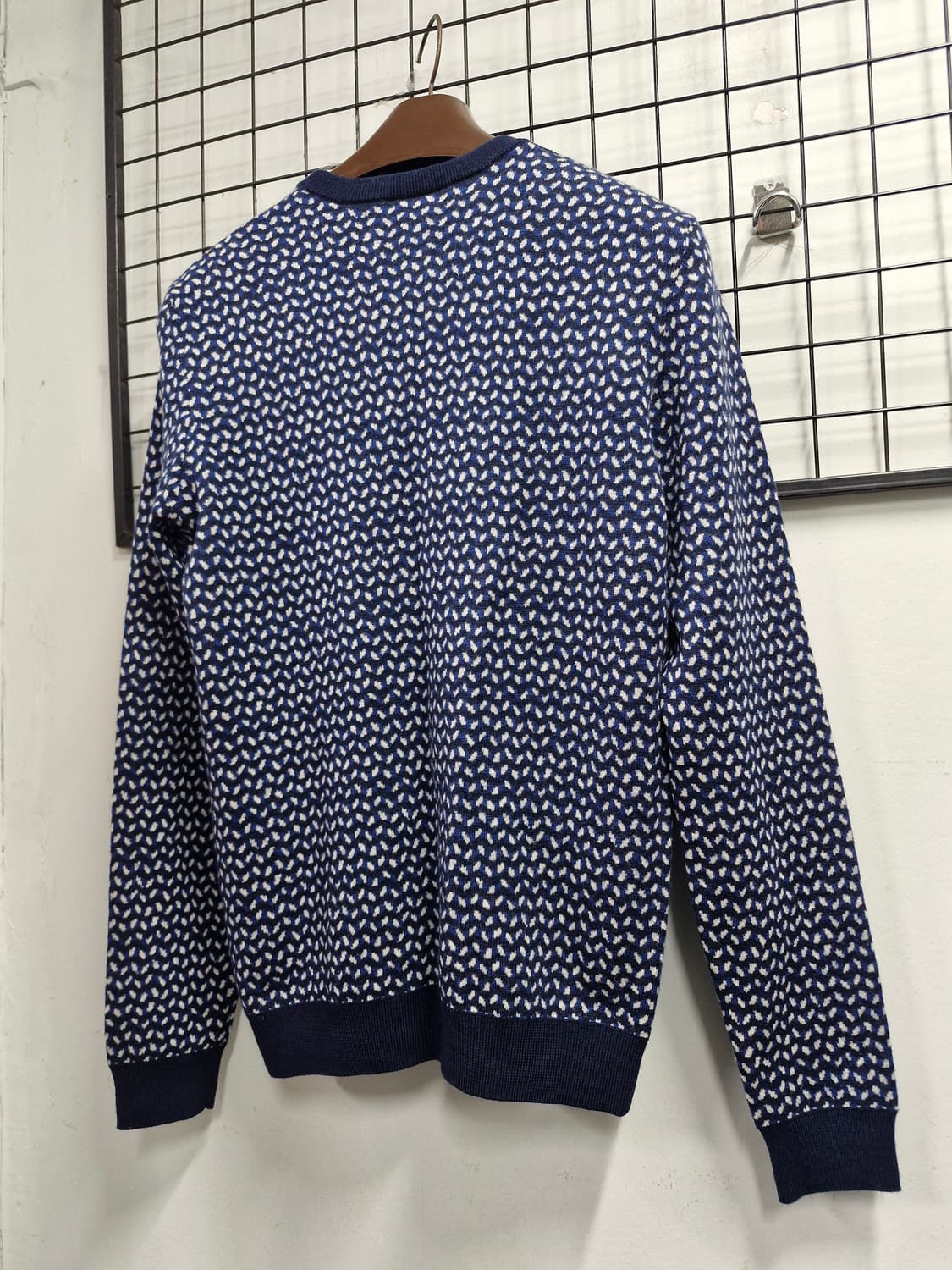 100L 라코스테 네이비 패턴 울 니트. 상품이미지8