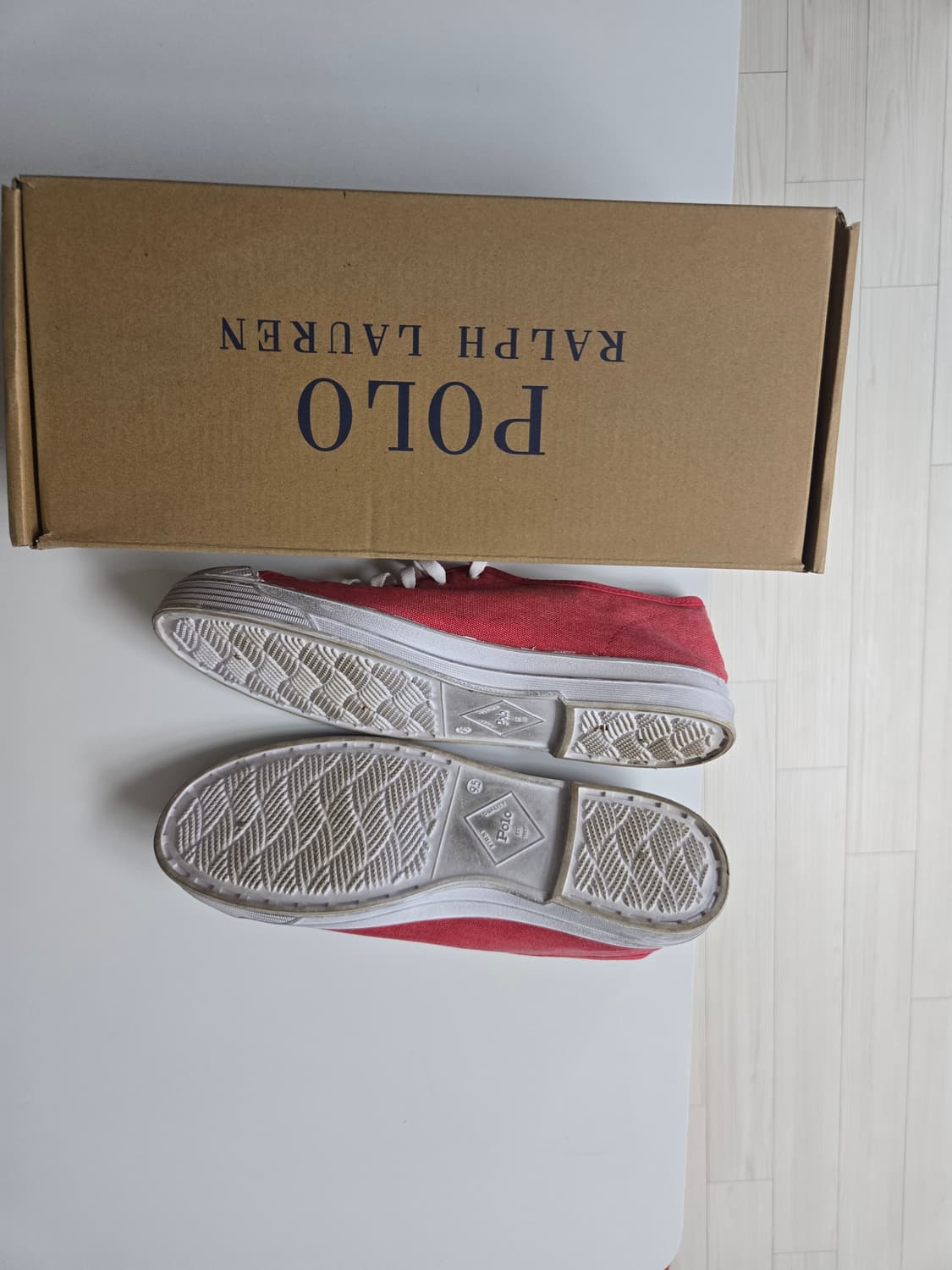 폴로 에센스 100 캔버스 캡토 스니커즈 레드 상품이미지8