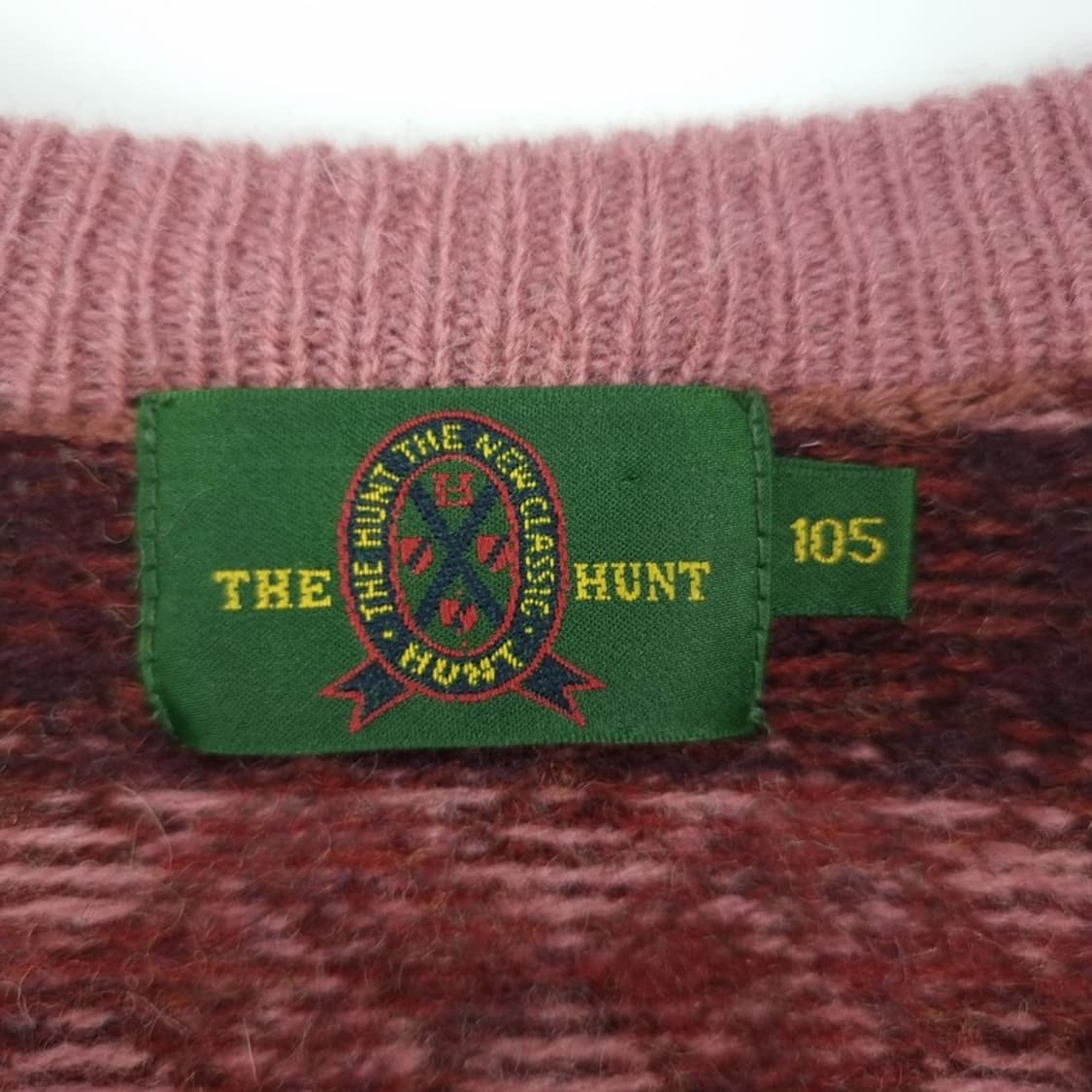 [헌트] 빈티지 패턴 오버핏 브이넥 니트 M18749 상품이미지7