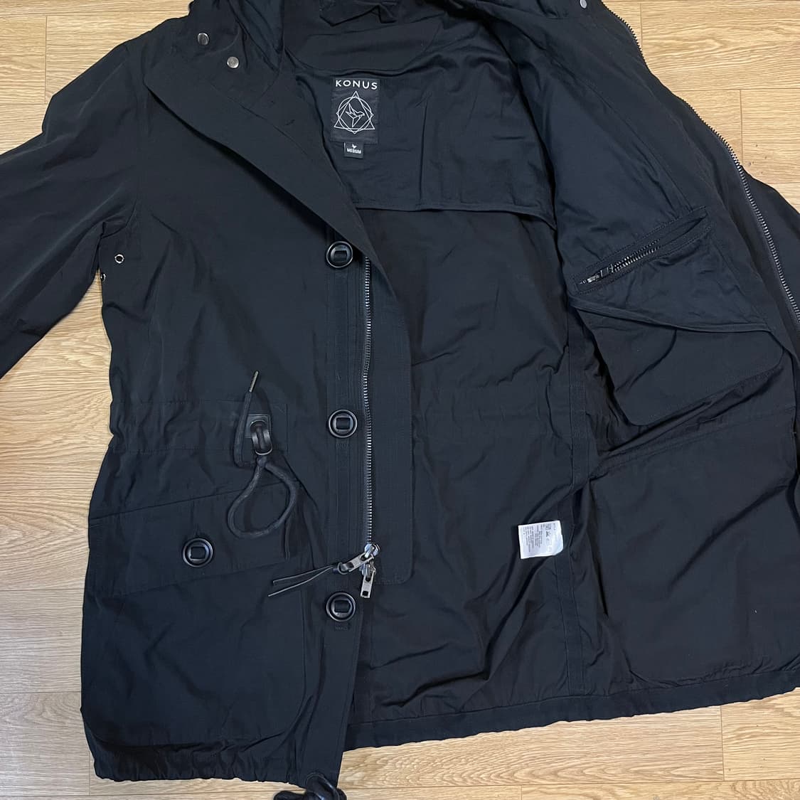 M) 코너스 사파리 헌팅 야상 후드 자켓 블랙 KJK6801 상품이미지2