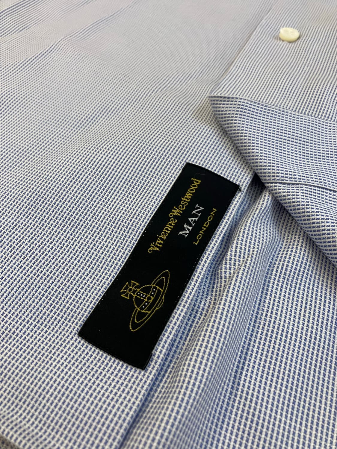 00s 비비안 웨스트우드 맨 스트라이프 클레릭 셔츠 상품이미지5